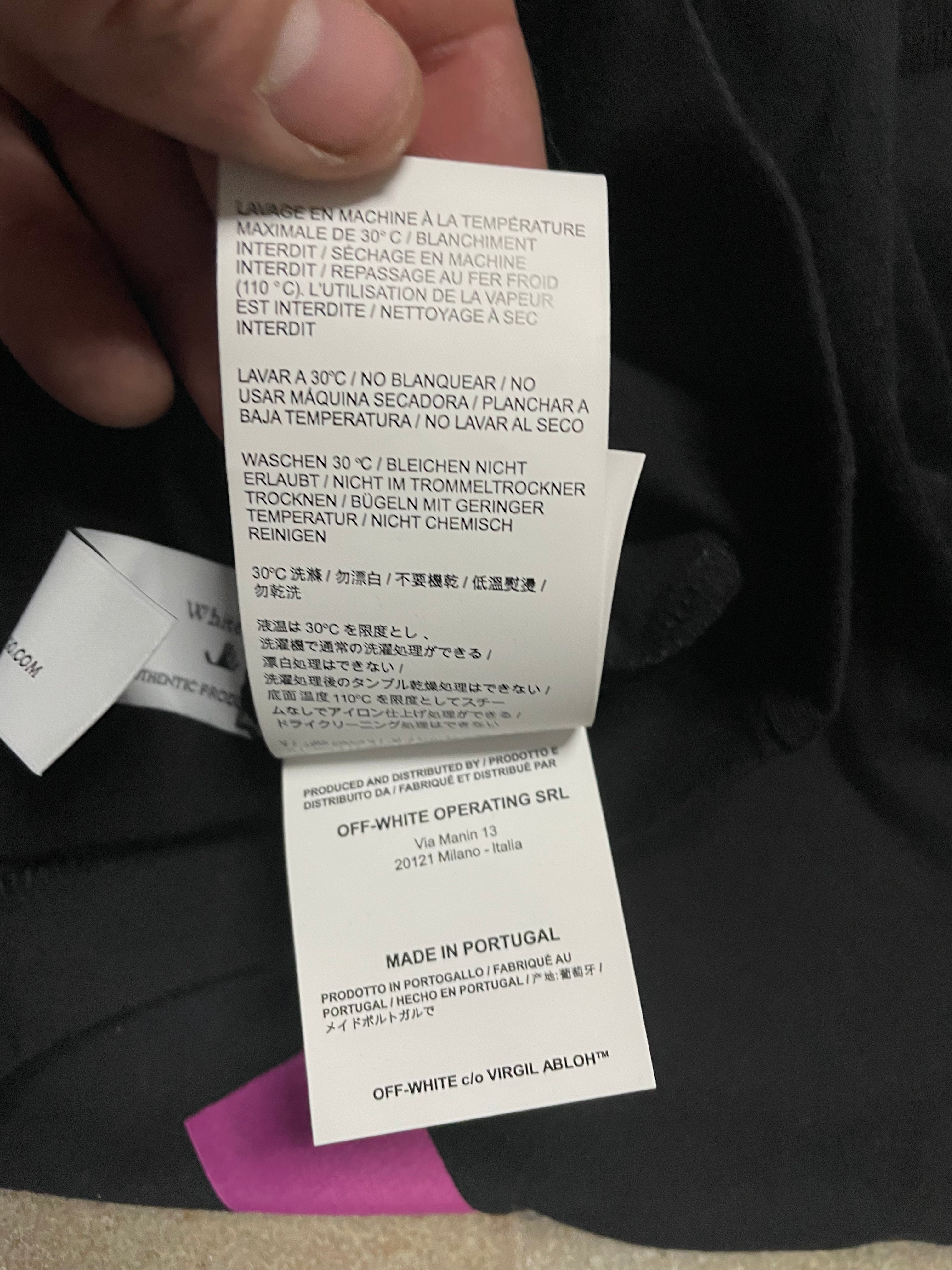 Off White Tee Black Blue New XS