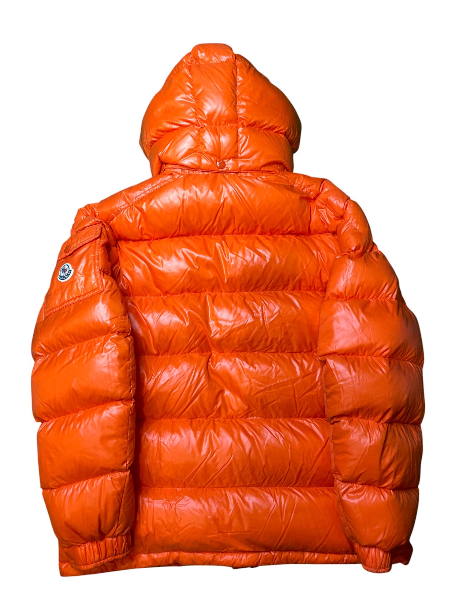 Moncler "Maya" Orange Puffer Coat