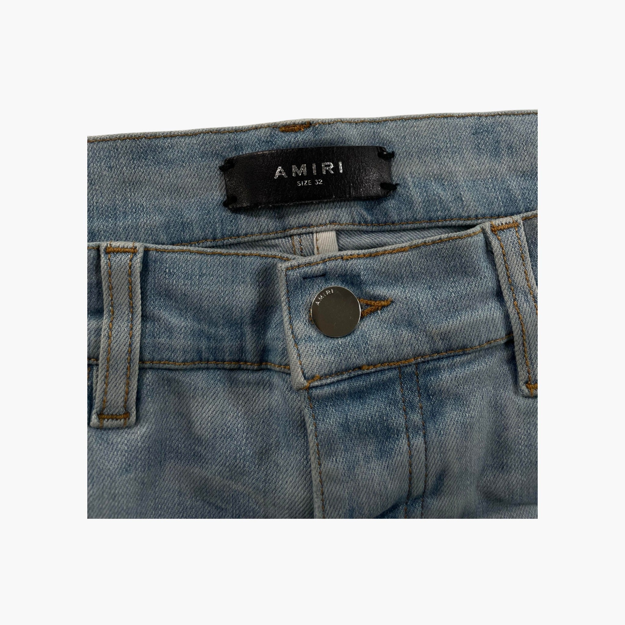 Amiri MX1 Paisley Patch Black Jeans