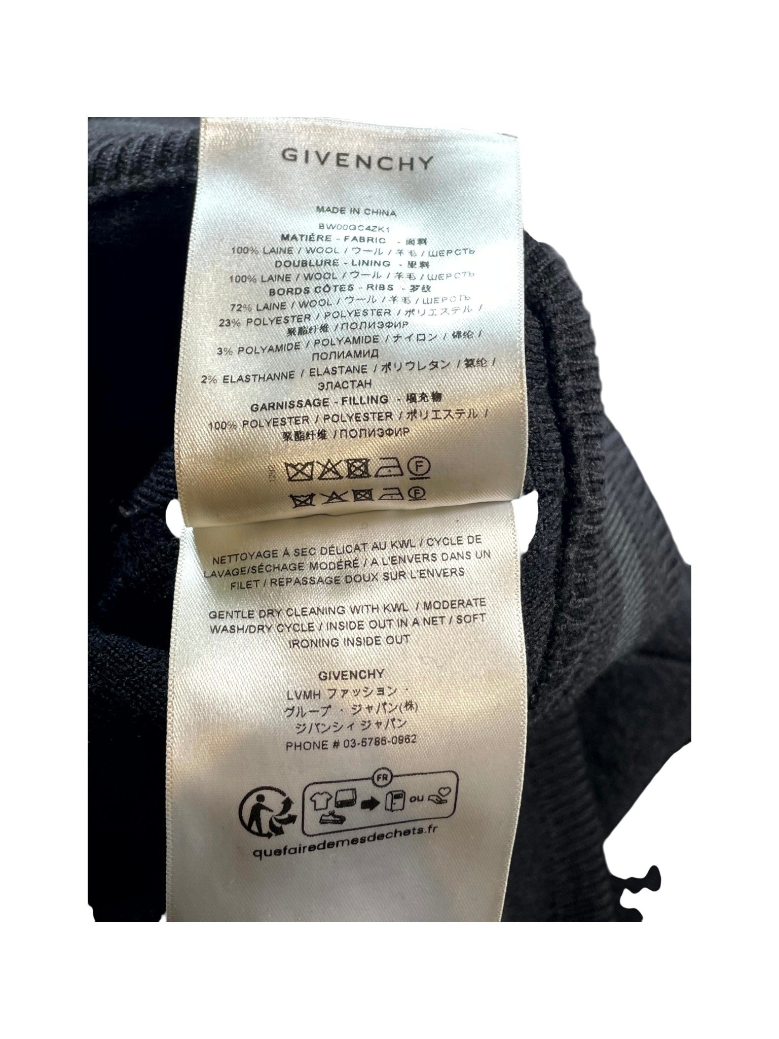 Givenchy "Rhinestone WMNS Cropped" Black Bomber Jacket
