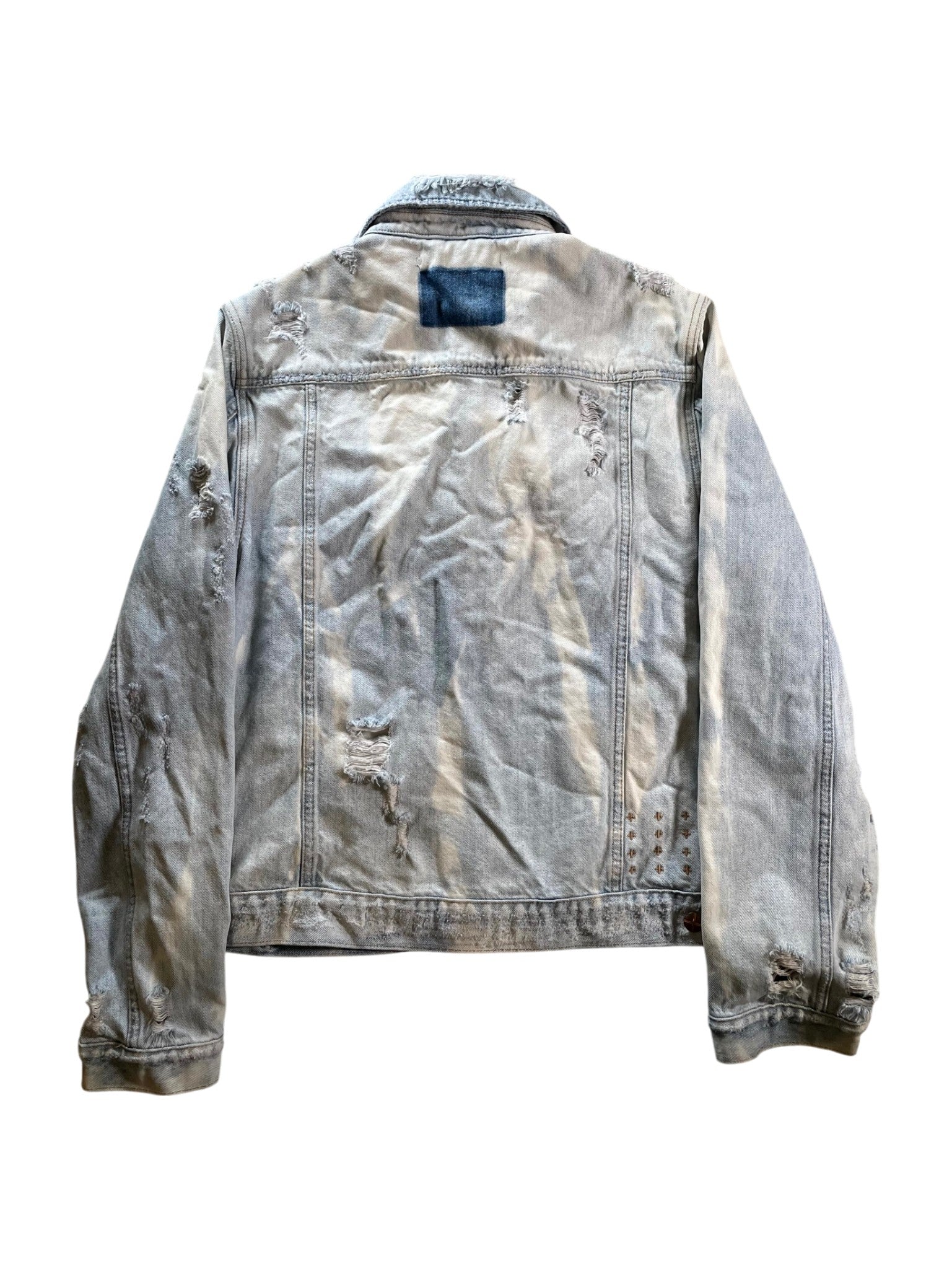 Ksubi Bleach Wash Distressed Denim Jacket