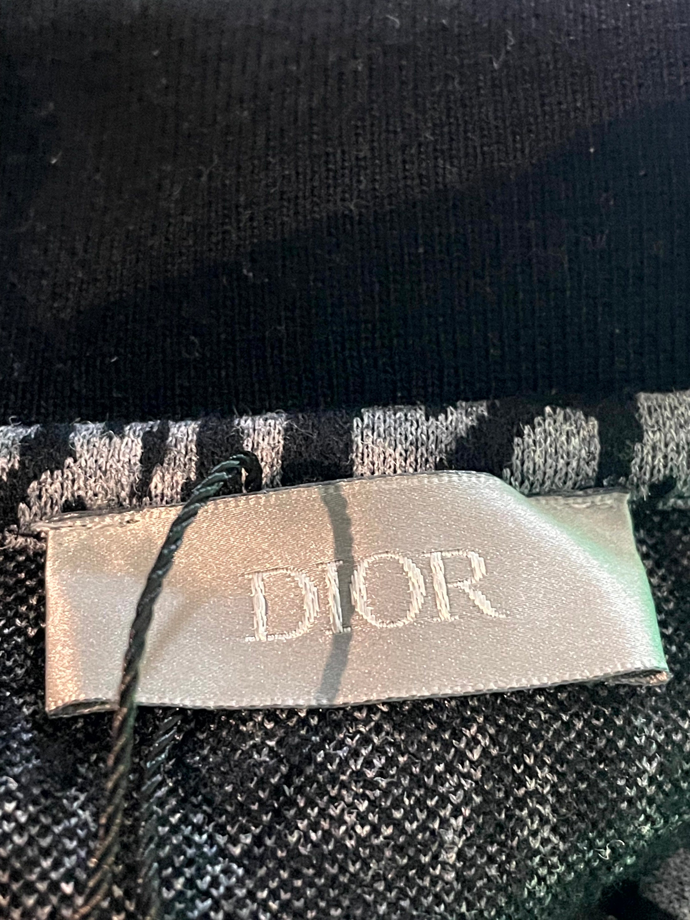 Dior Monogram Black & Grey Polo