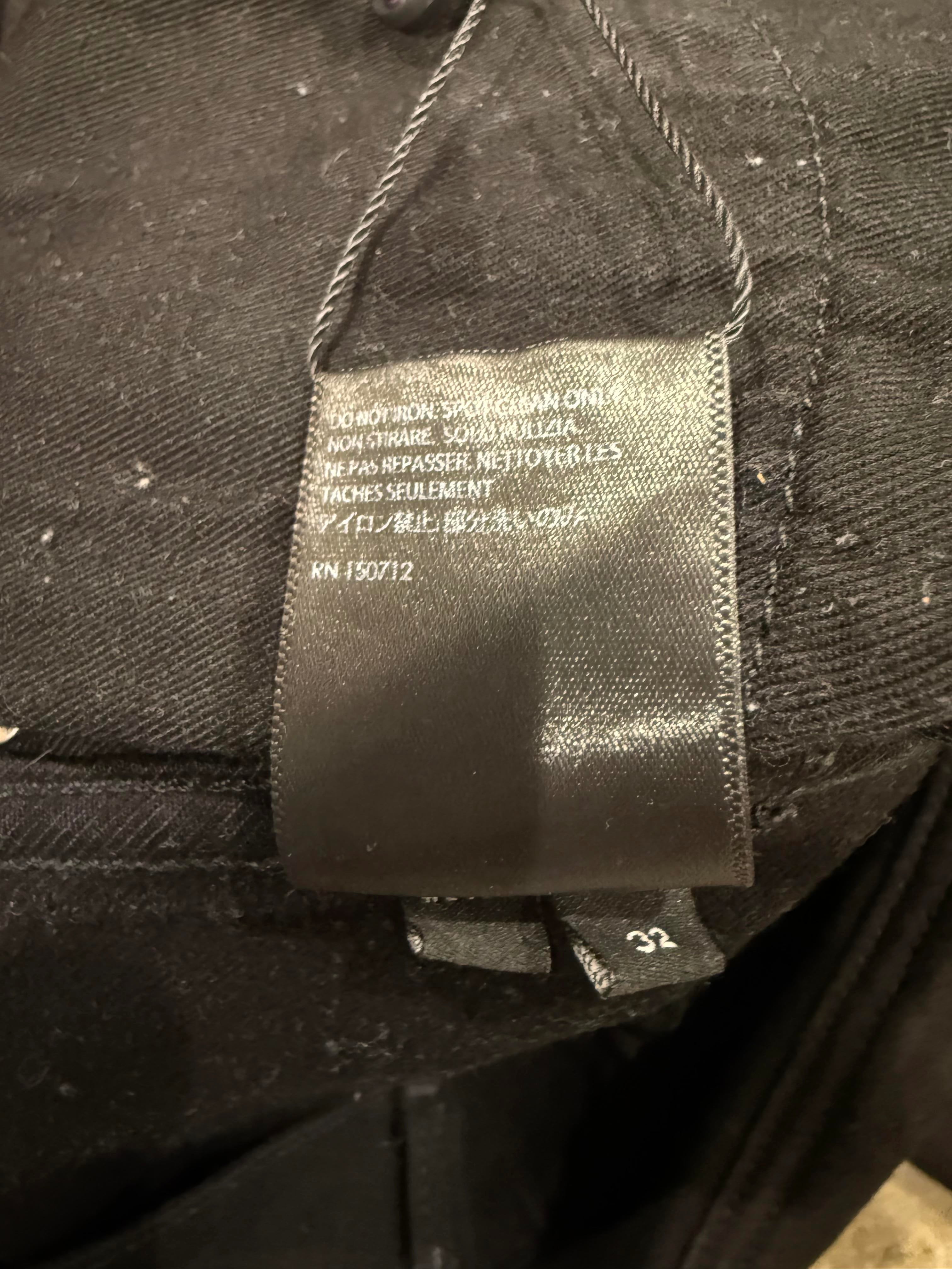 Amiri 'Double Knee' Black Leather Skinny Jeans