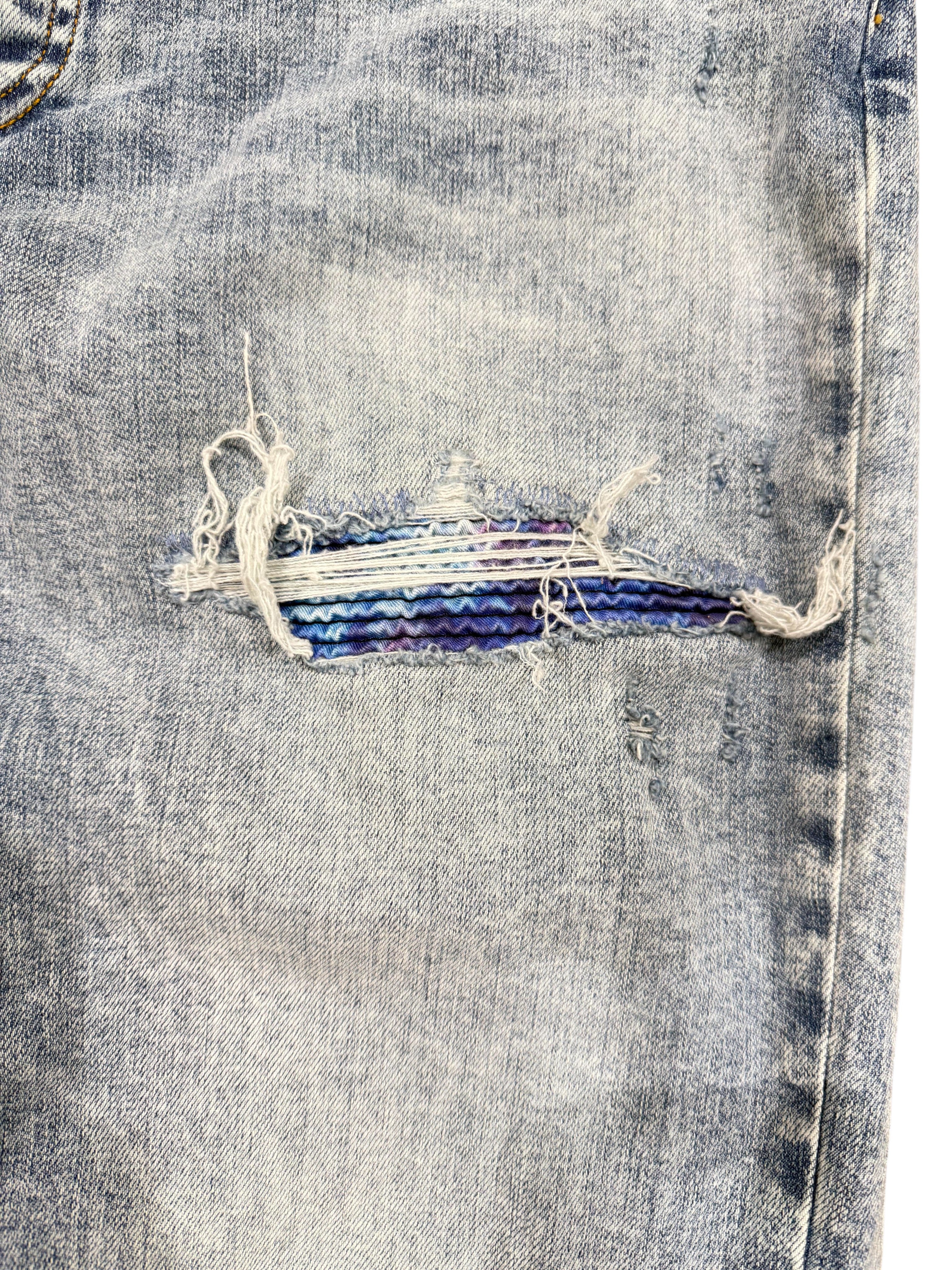 Amiri MX1 Aqua Patch Light wash Jeans