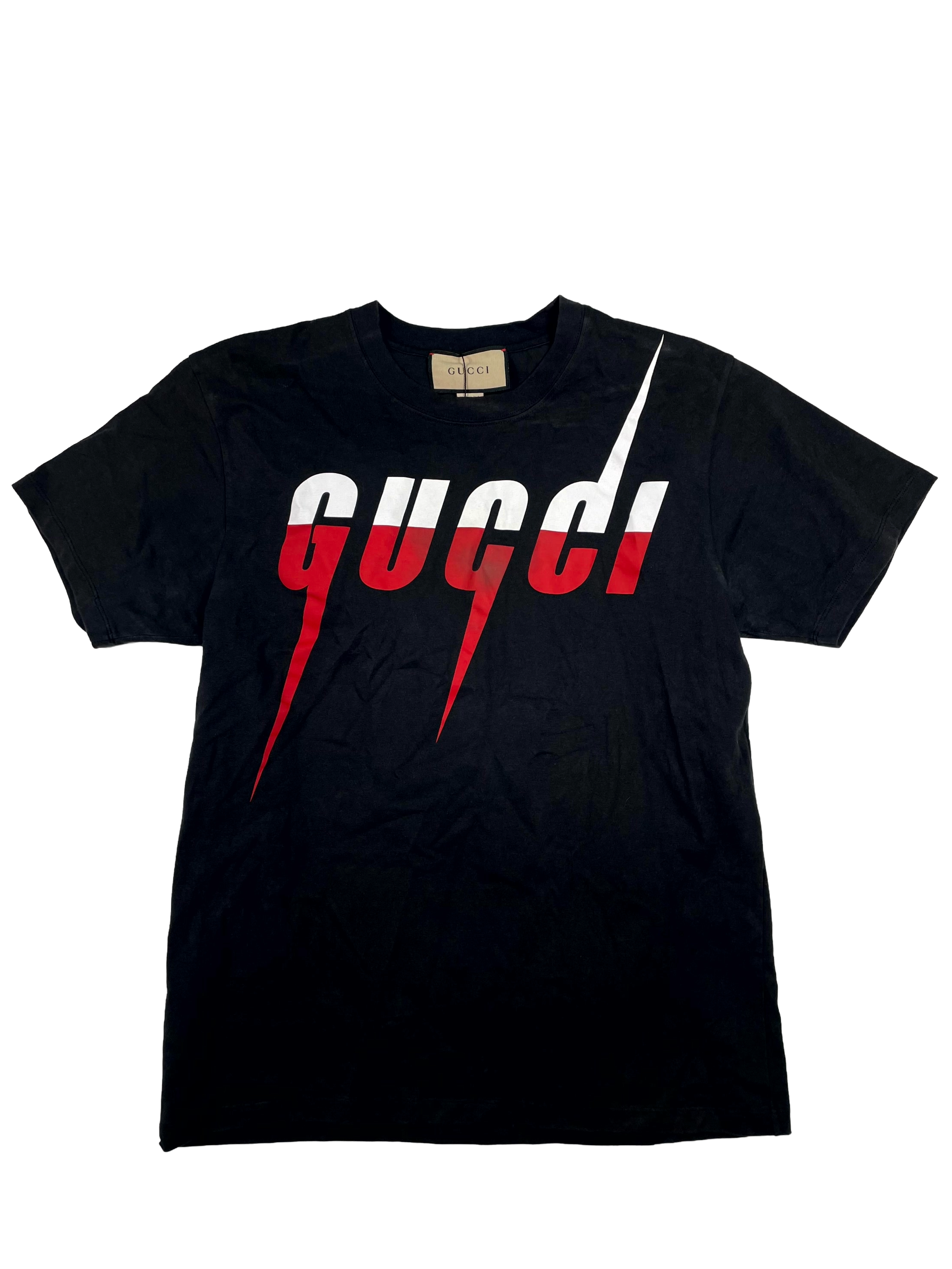 Gucci Logo Black, Red & White Tee