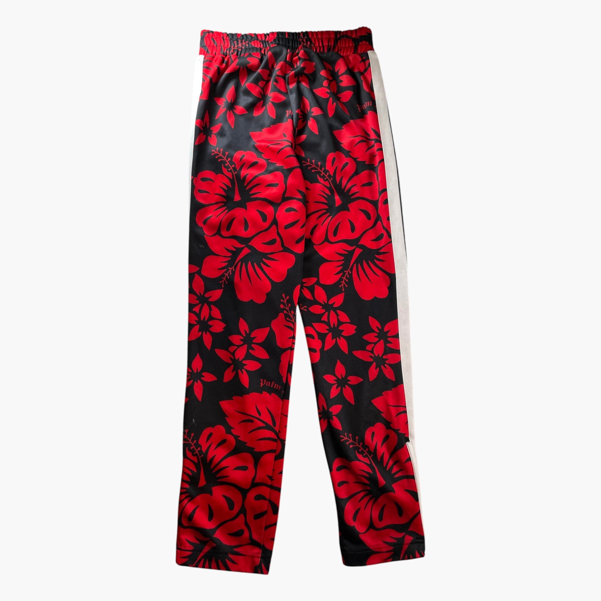 Palm Angels Floral Stripe Black & Red Track Pants