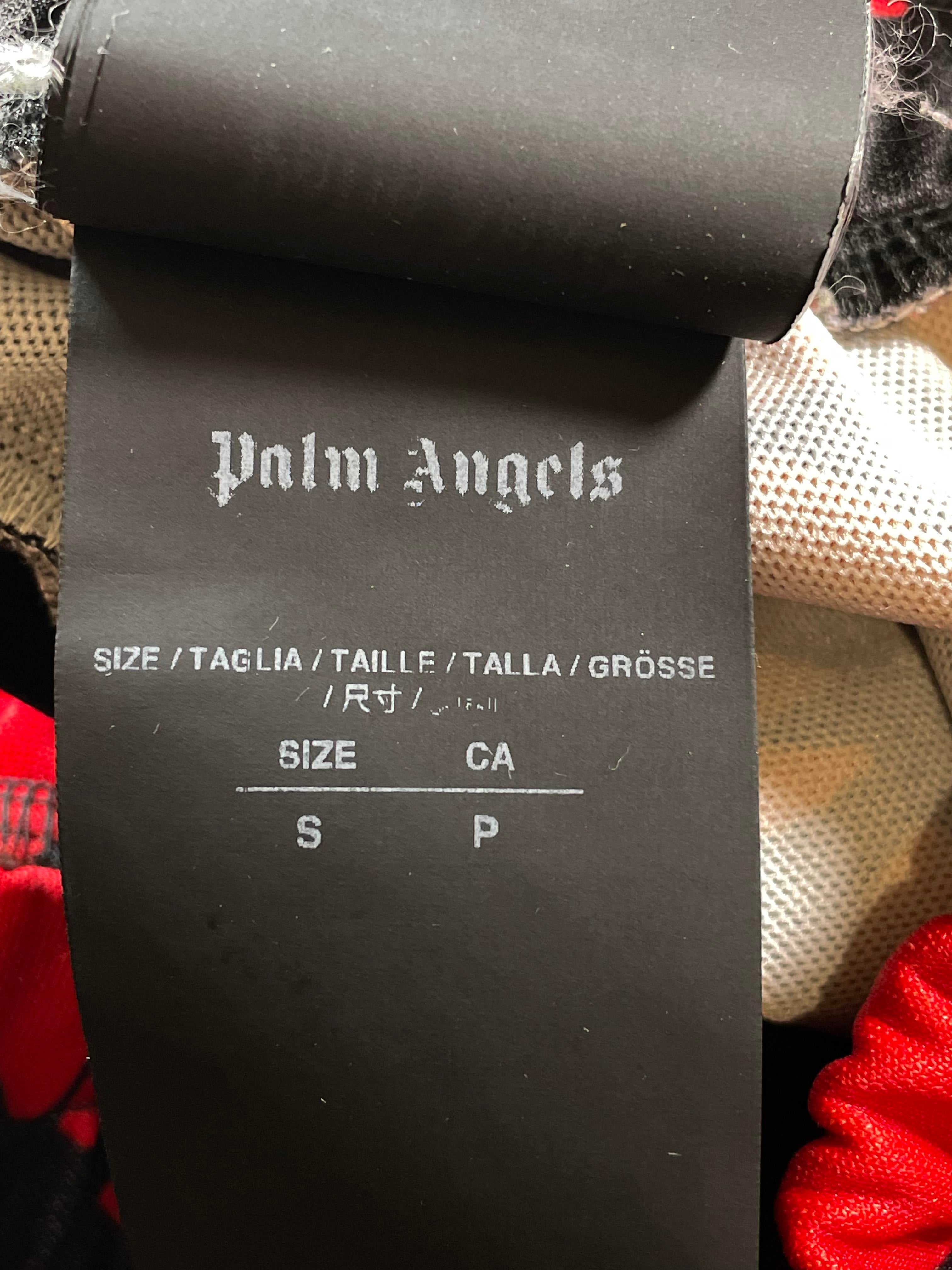 Palm Angels Floral Stripe Black & Red Track Pants