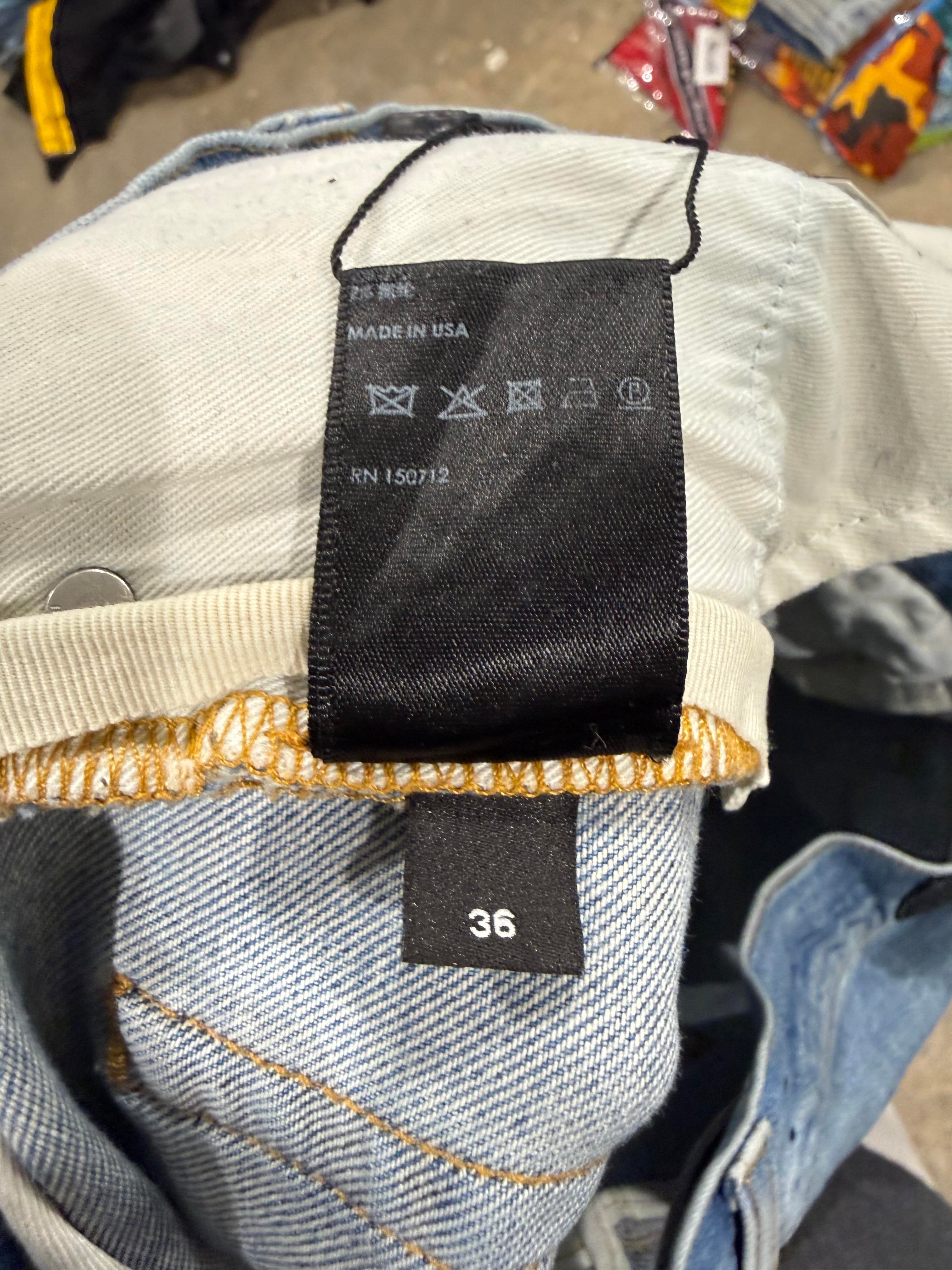 Amiri MX1 Applique Light Wash Denim Jeans