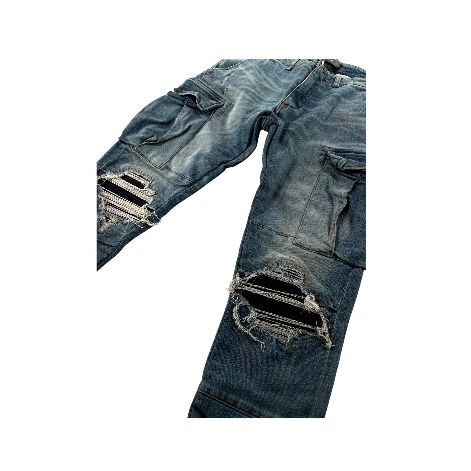 Amiri "MX1" Cargo Light Wash Jeans