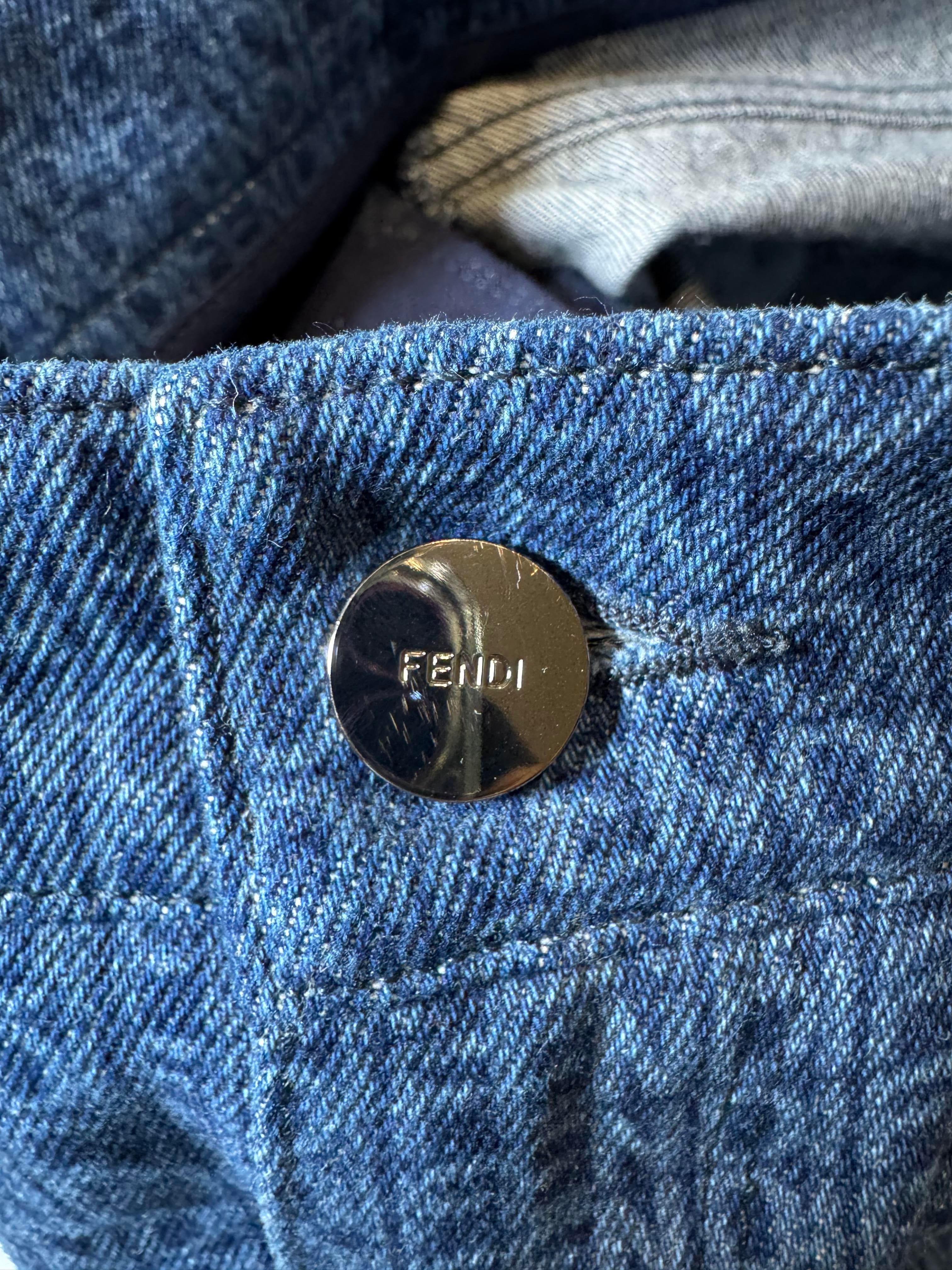 Fendi Monogram Navy Jeans