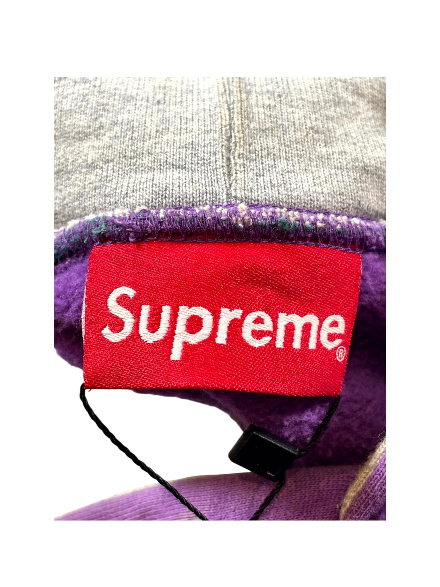 Supreme Hooded Logo Purple & Teal Hoodie