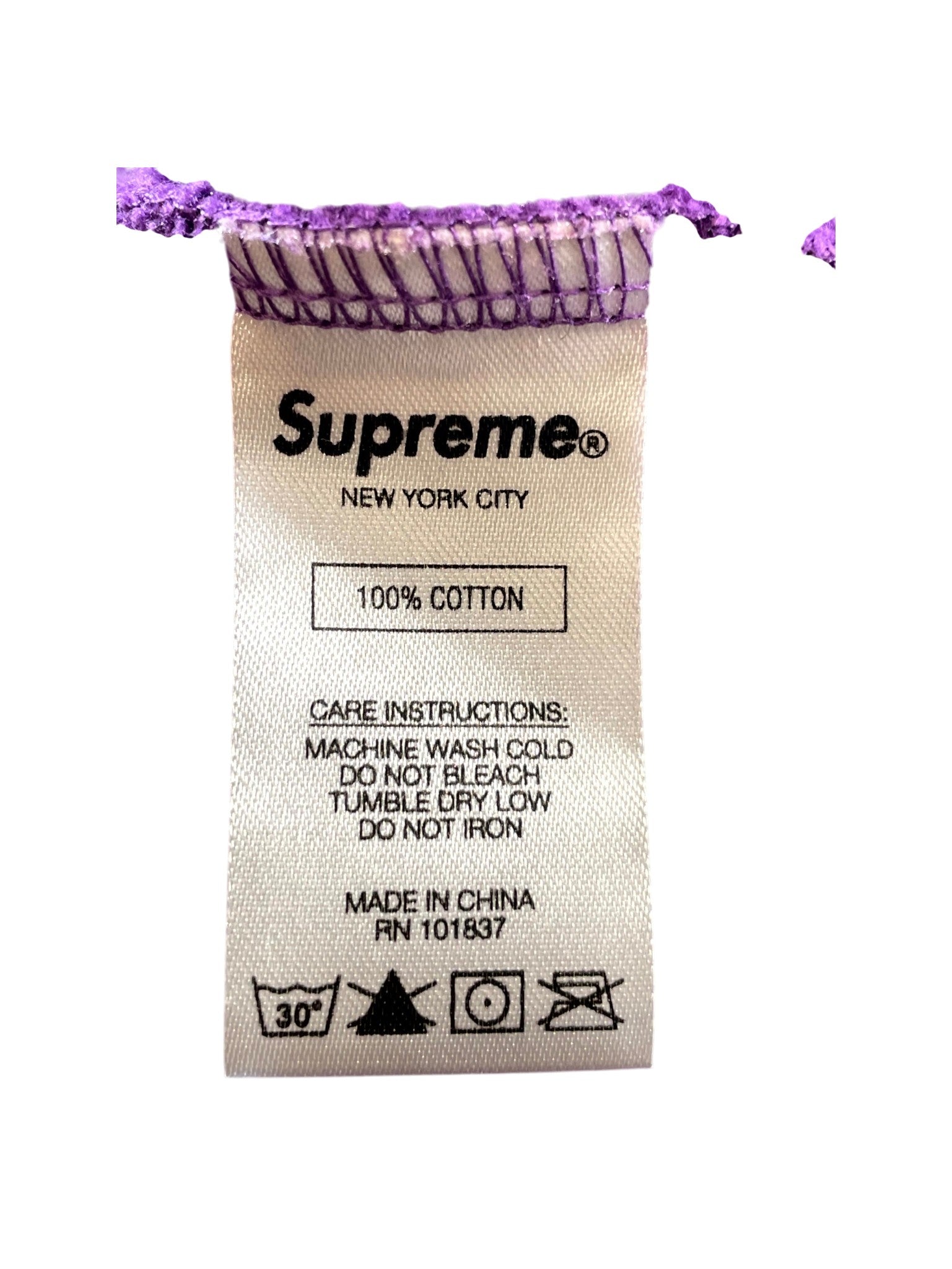 Supreme Hooded Logo Purple & Teal Hoodie