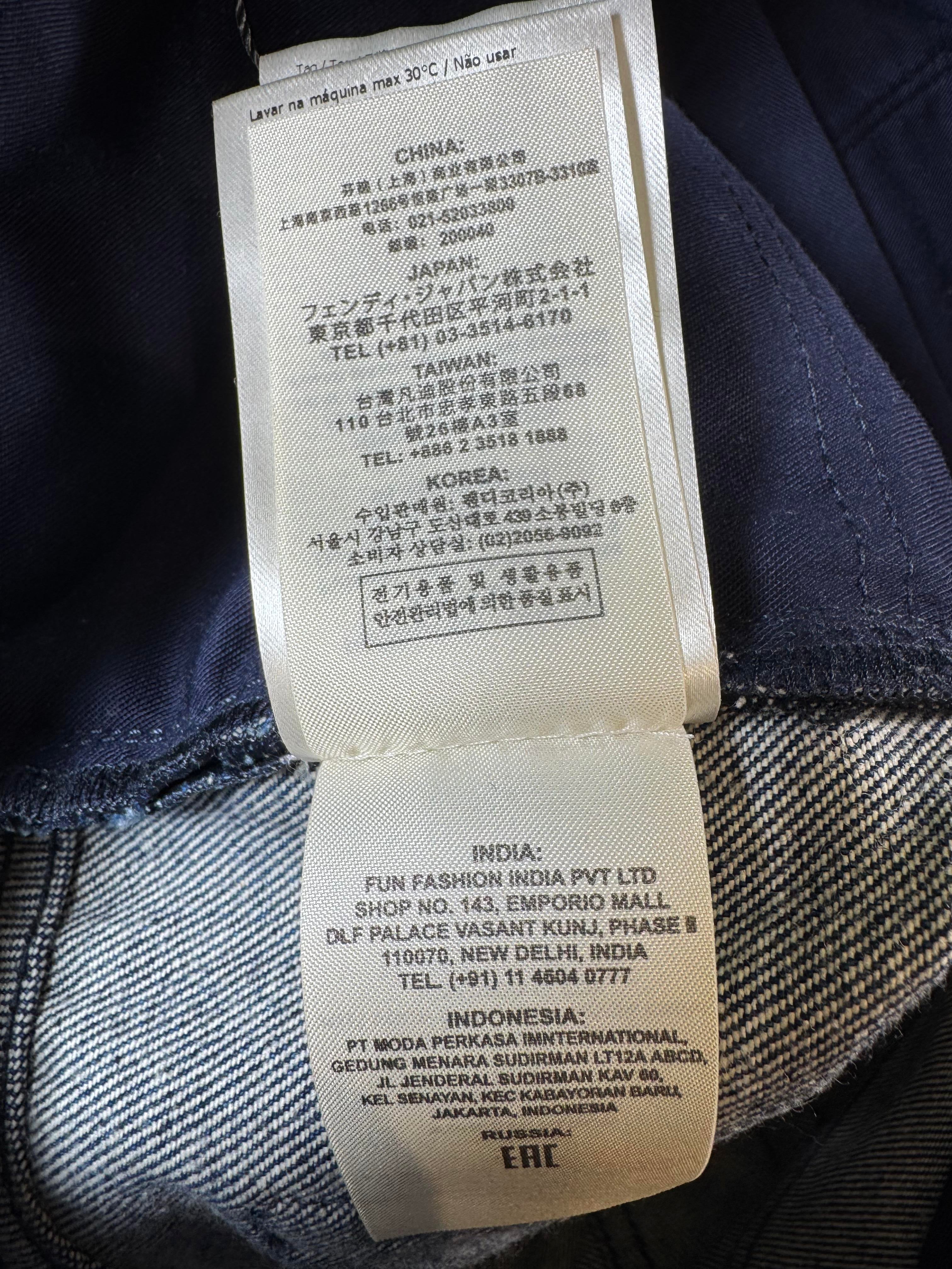Fendi Monogram Navy Jeans