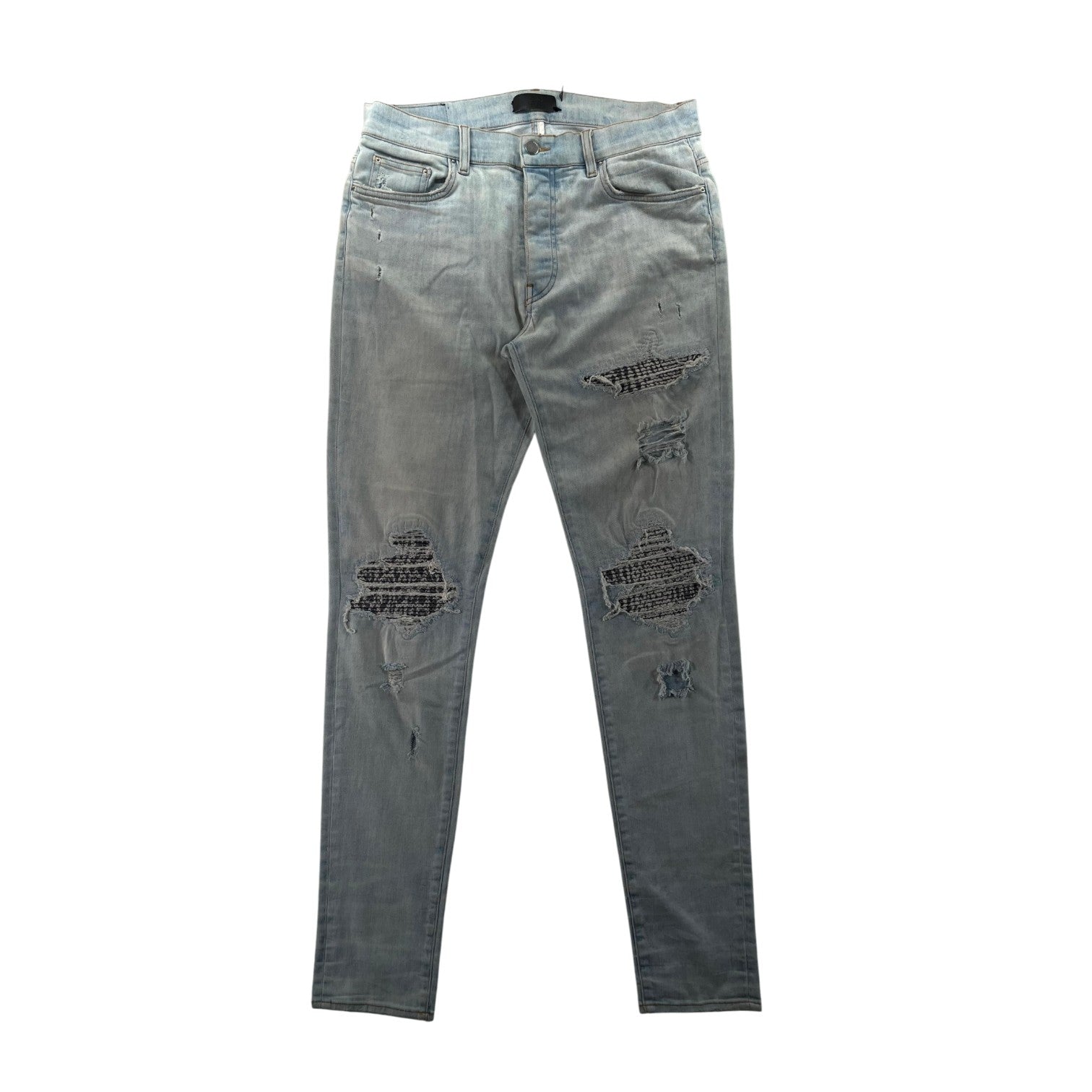 Amiri "MX1" Zebra Patch Light Wash Jeans
