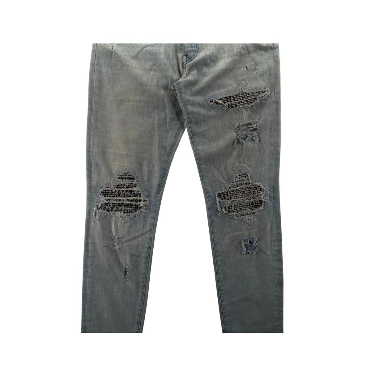 Amiri "MX1" Zebra Patch Light Wash Jeans