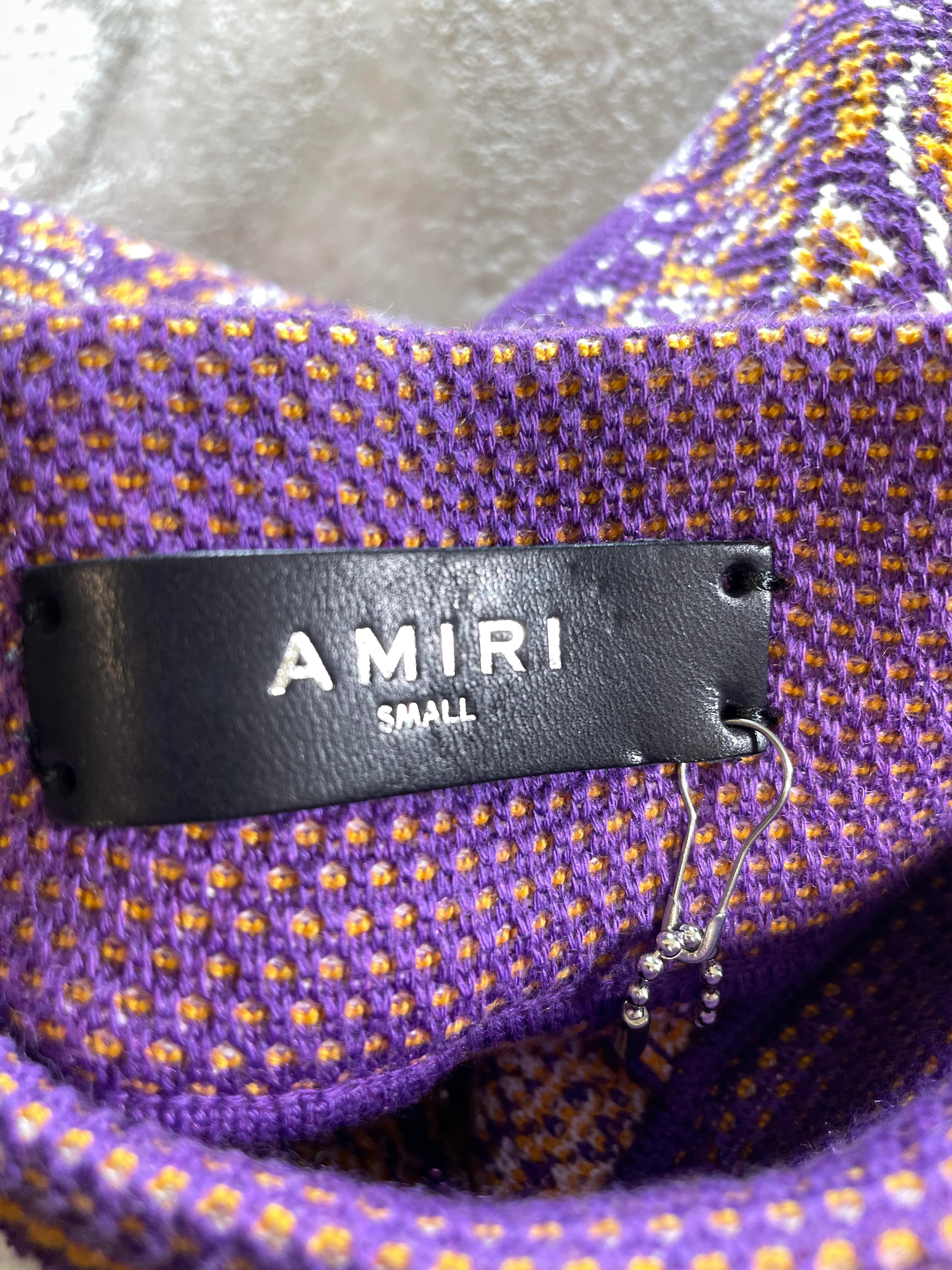 Amiri B-Ball Purple & Yellow Bandana Shorts