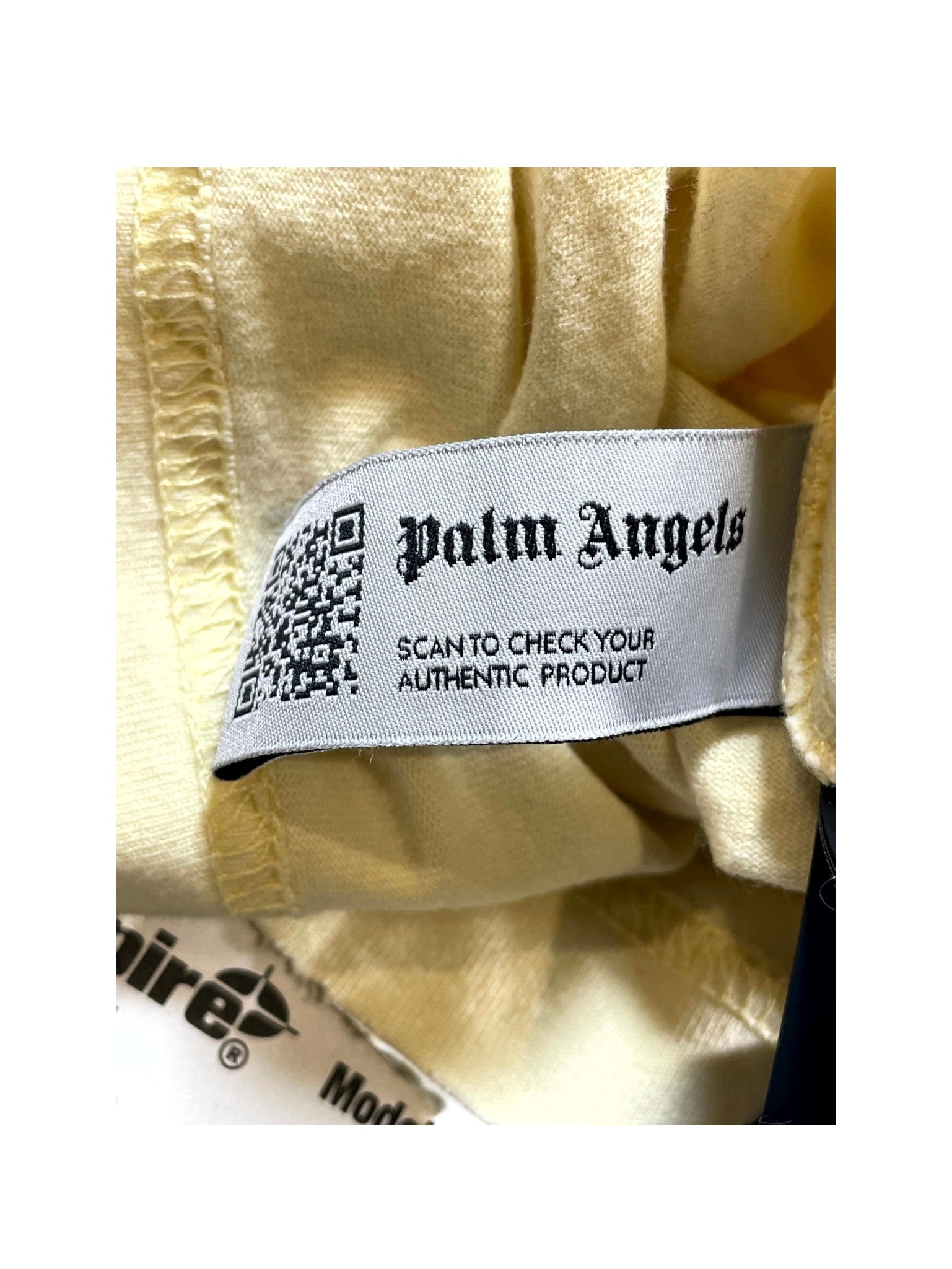 Palm Angels Cream, Pink & Blue Flames Tee