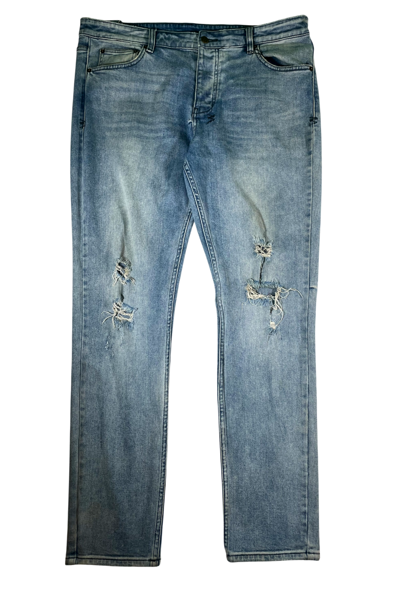 Ksubi Plain Ripped Light Wash Jeans