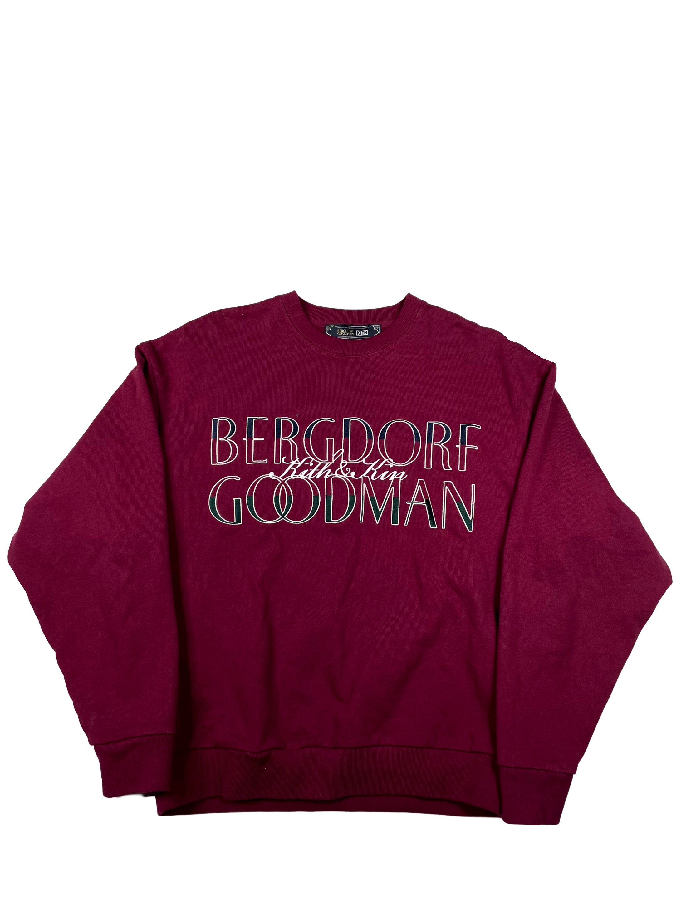Kith Bergdorf Goodman Crewneck Maroon Tee