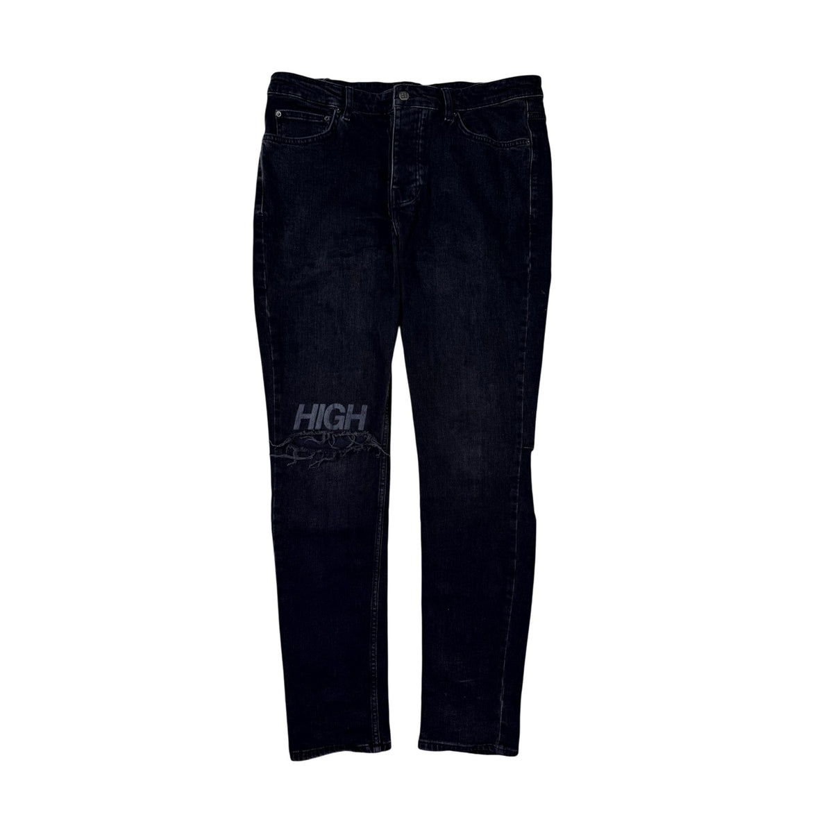 Ksubi High Ripped Black Wash Jeans