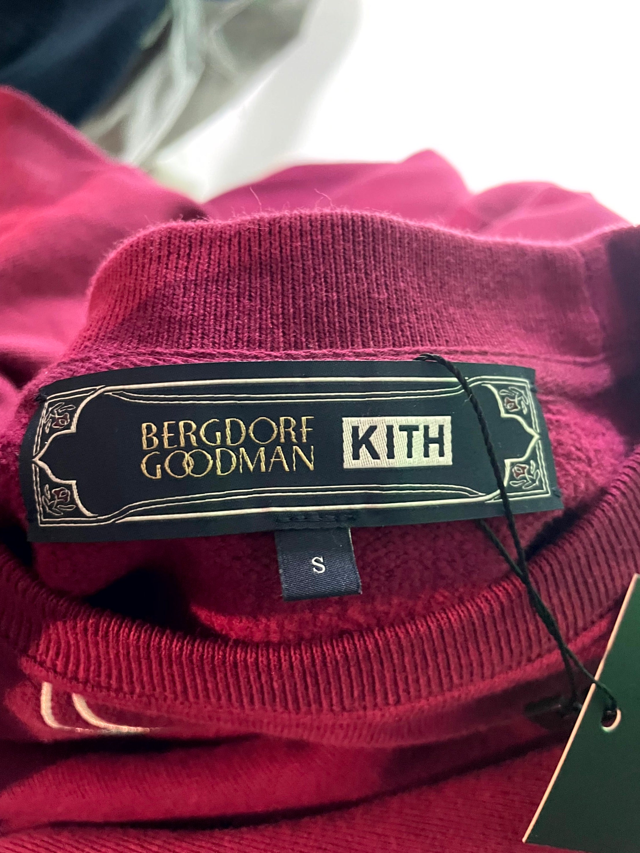 Kith Bergdorf Goodman Crewneck Maroon Tee