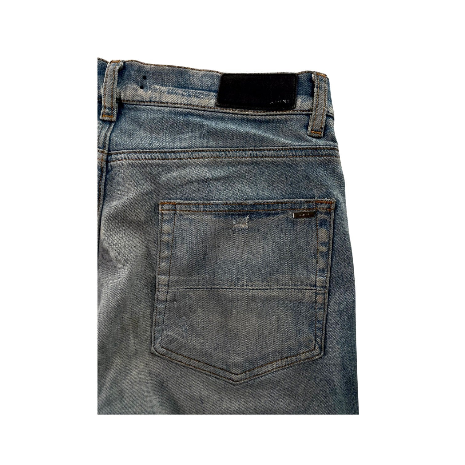 Amiri Paisley Flames Light Wash Jeans