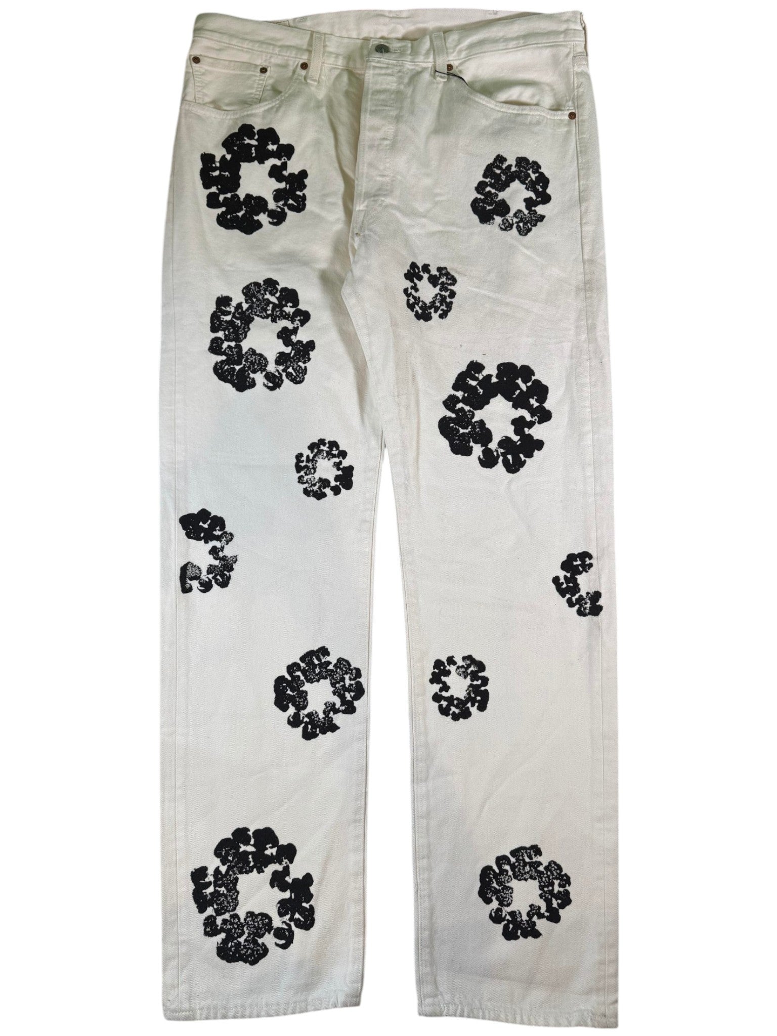 Denim Tears Wreath White & Black Jeans