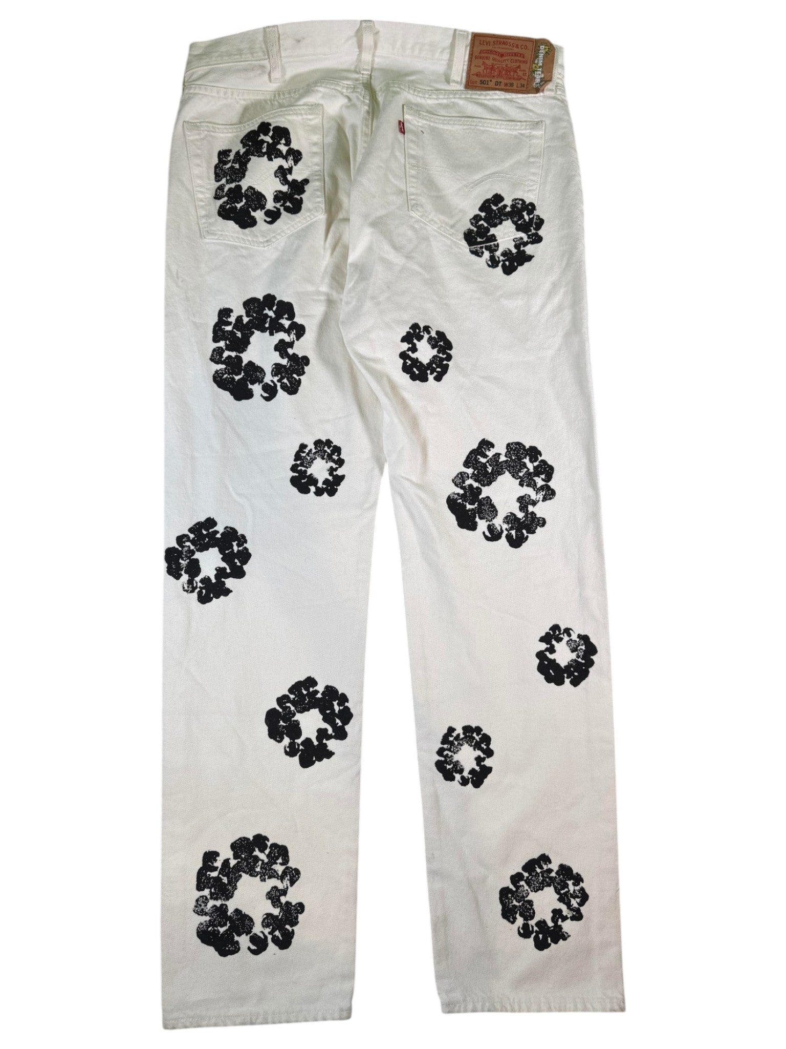 Denim Tears Wreath White & Black Jeans