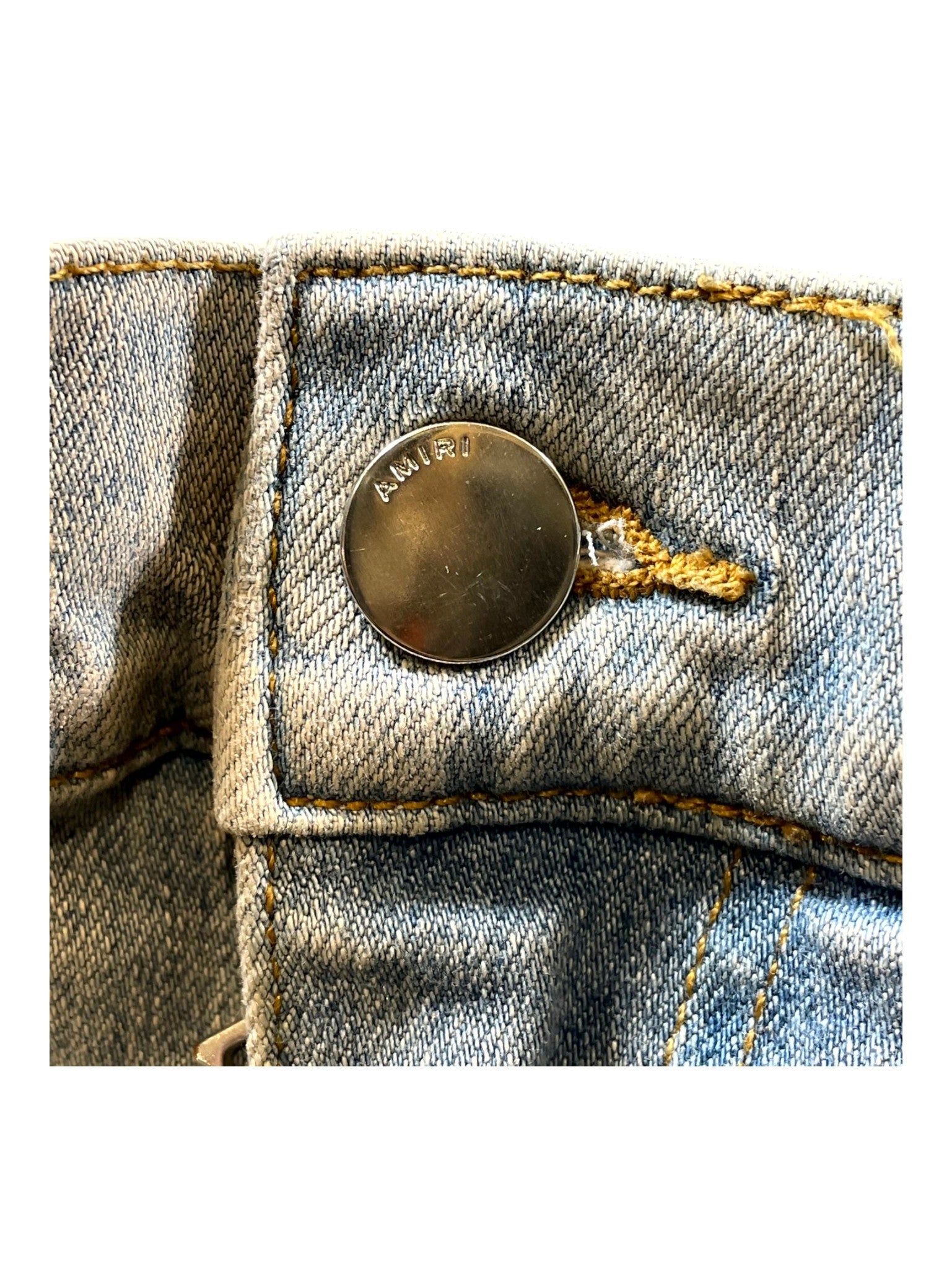 Amiri MX1 Paisley Patch Light Wash & Multicolor Jeans