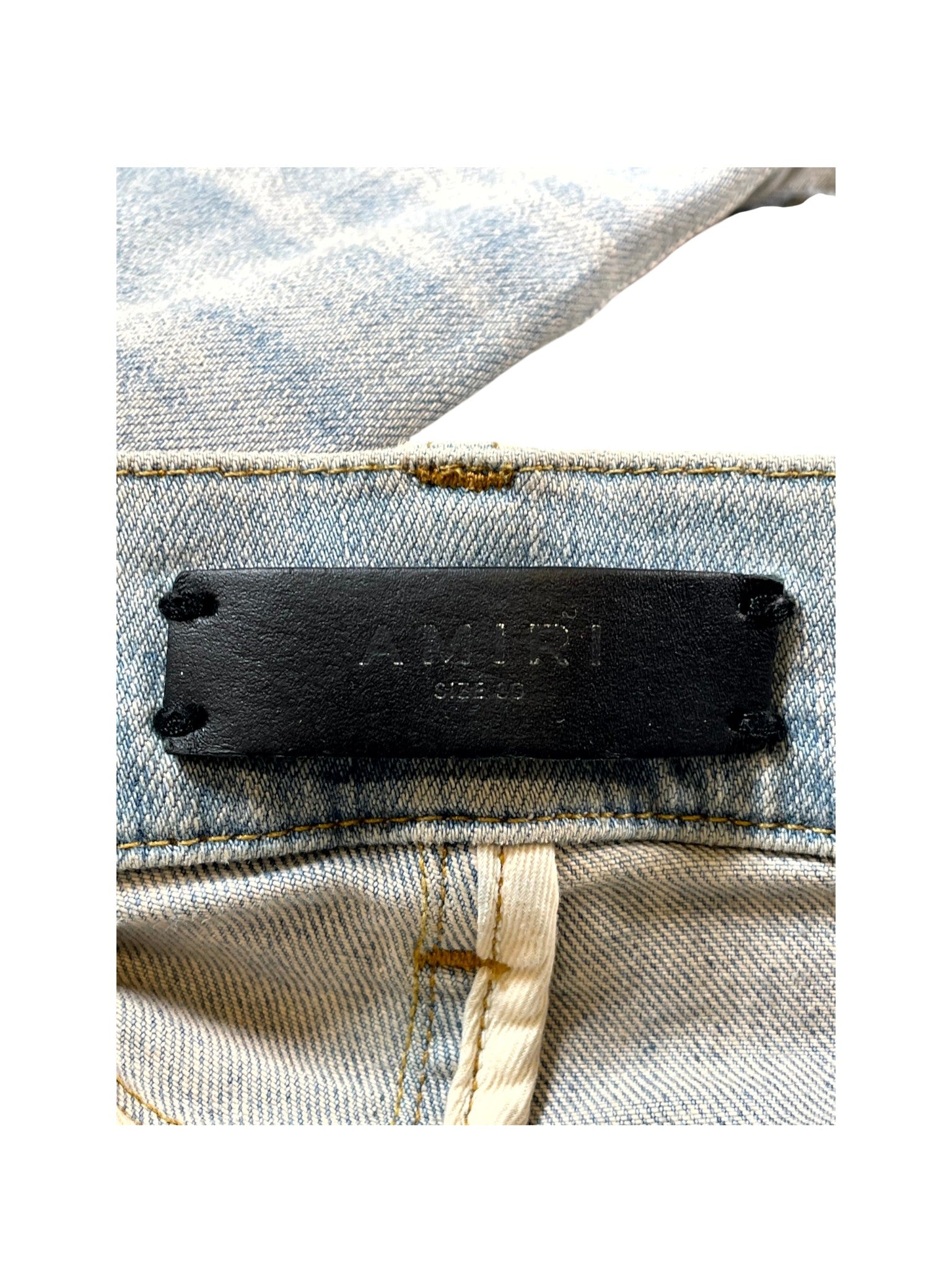 Amiri MX1 Paisley Patch Light Wash & Multicolor Jeans