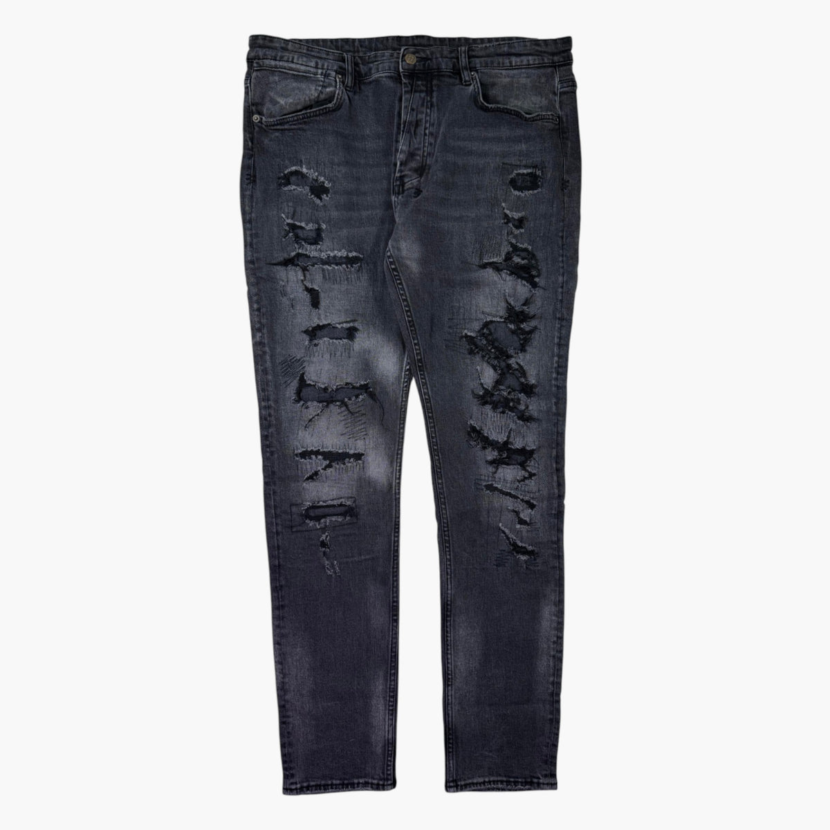Ksubi Distressed Black Wash Jeans