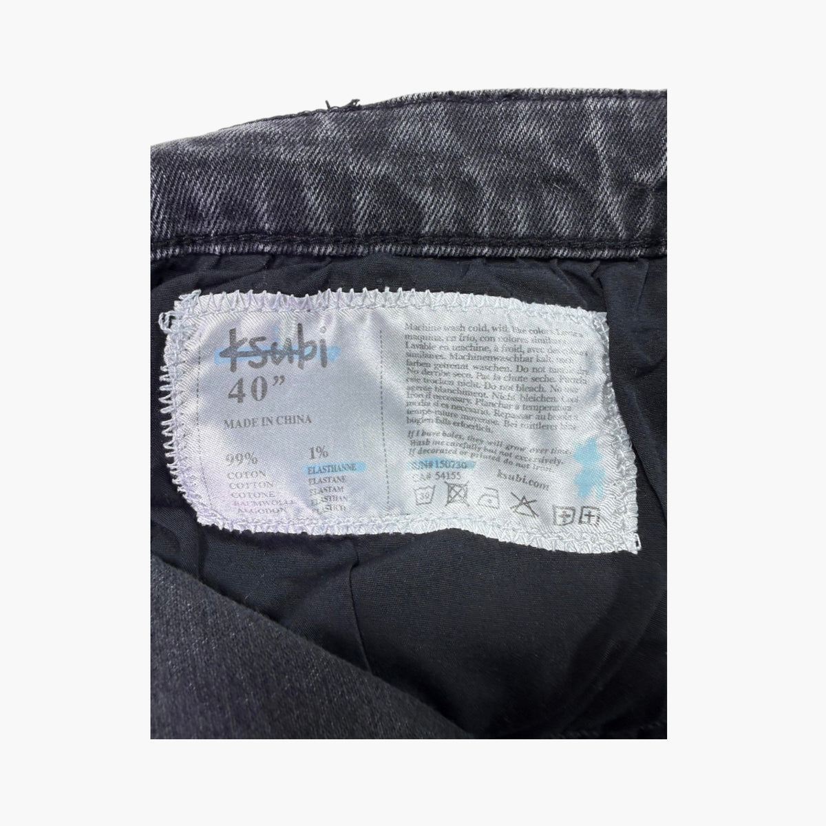 Ksubi Distressed Black Wash Jeans