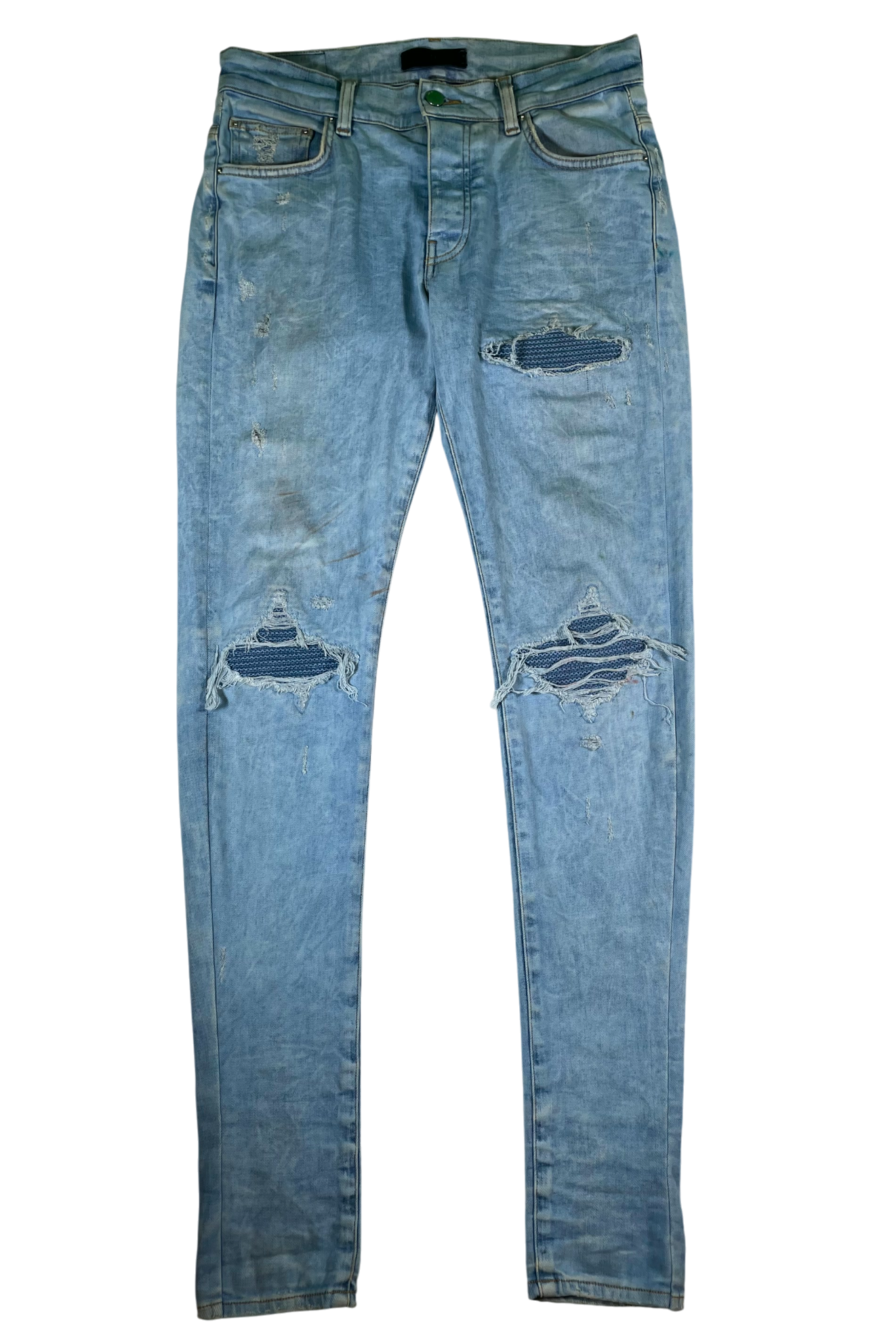 Amiri MX1 Mesh Patch Light Wash & Blue Jeans