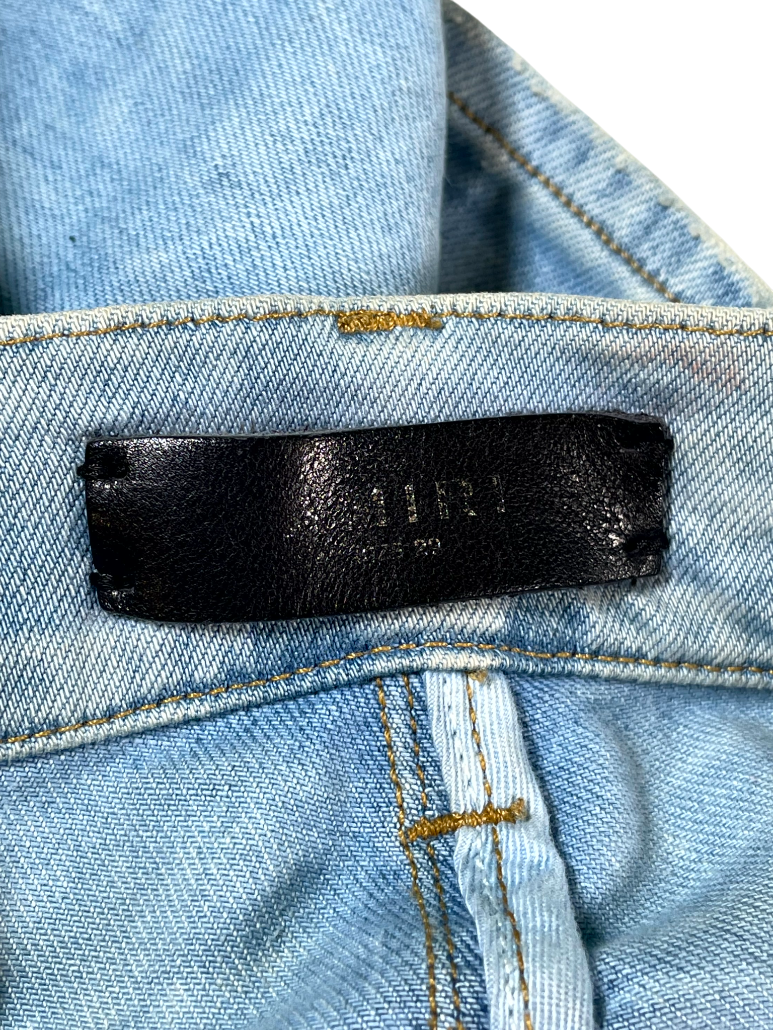 Amiri MX1 Mesh Patch Light Wash & Blue Jeans