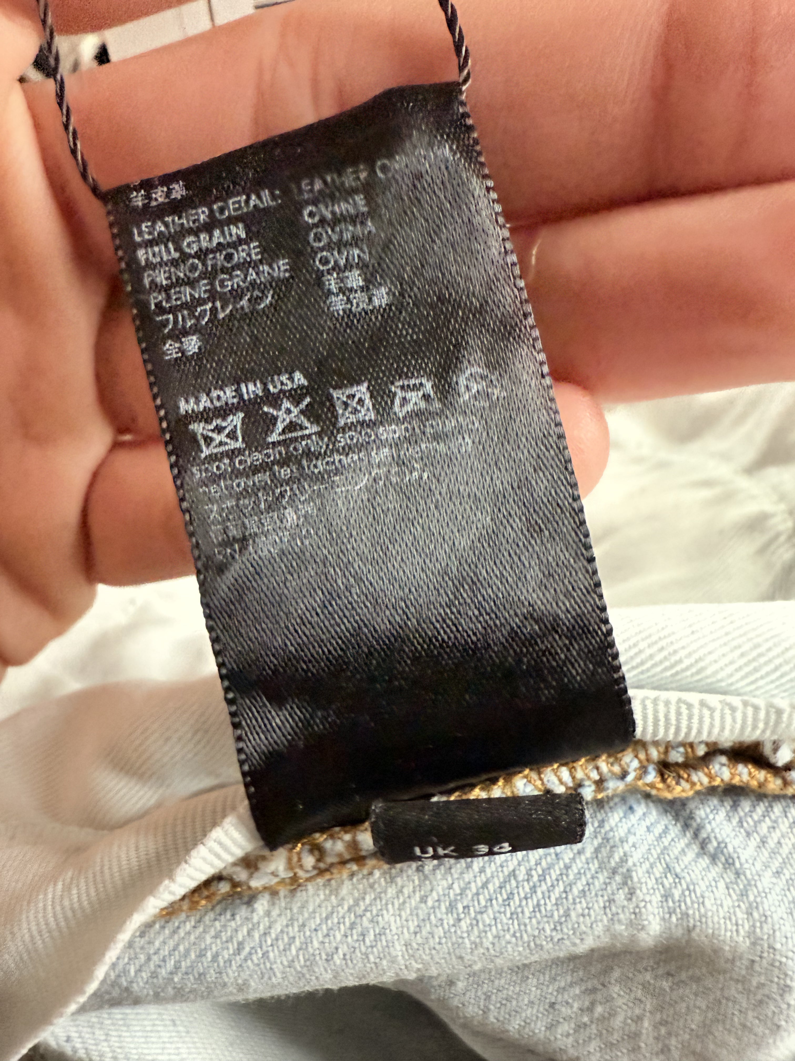 Amiri Chemist Jeans Light Wash White Stars Used 34