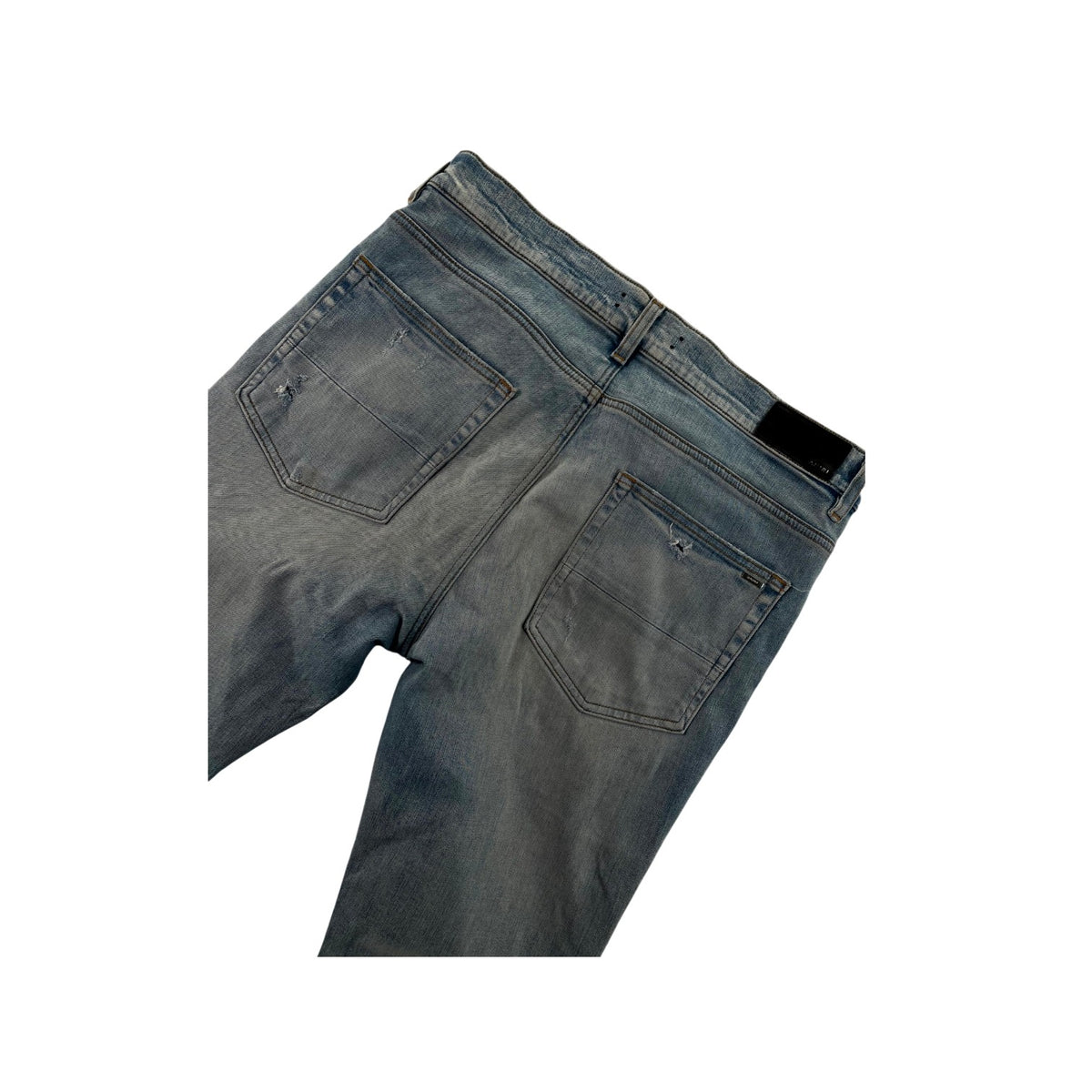 Amiri Plain Thrasher Ripped Light Wash Jeans
