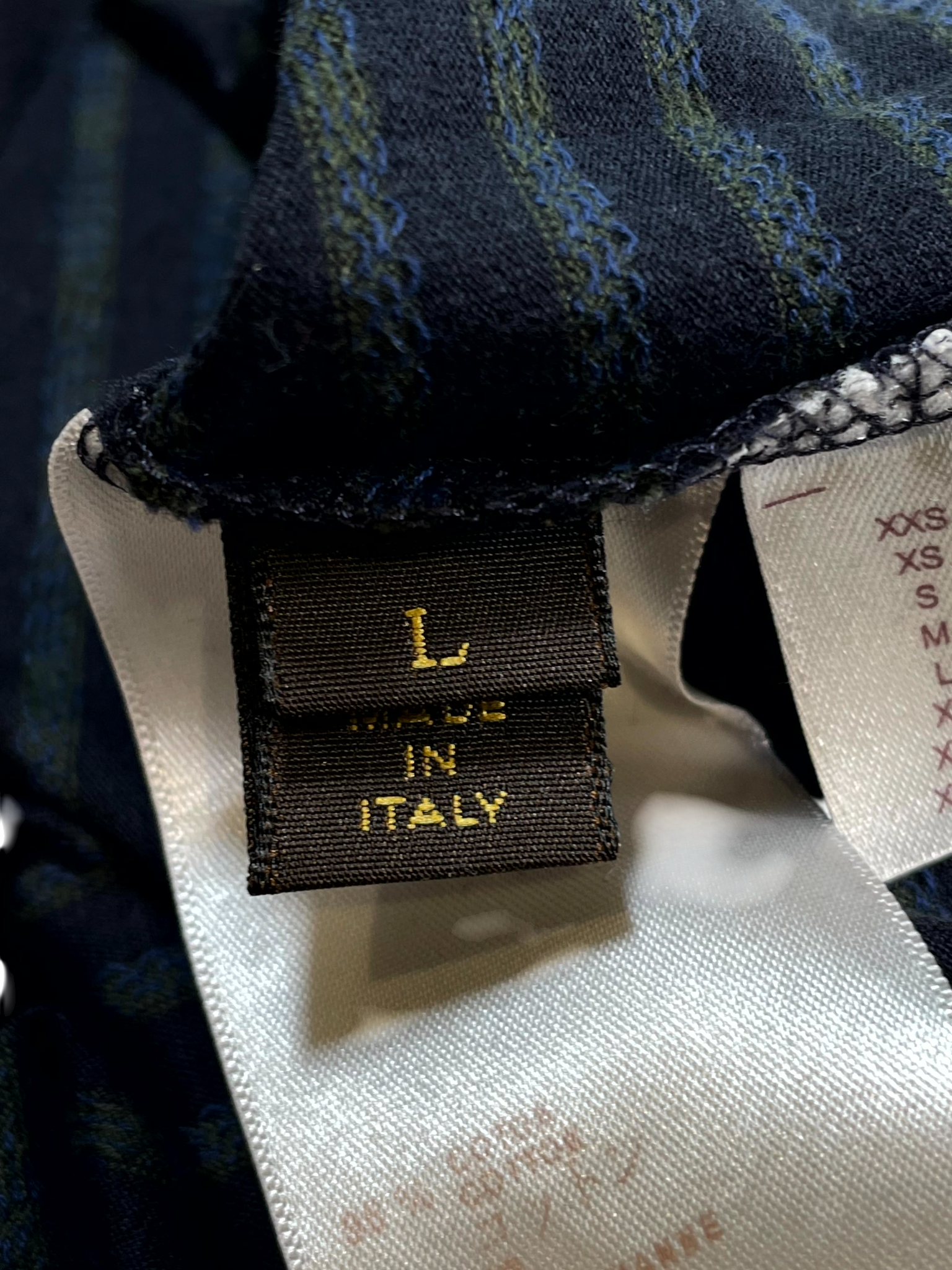 Louis Vuitton Striped V Green & Blue Tee