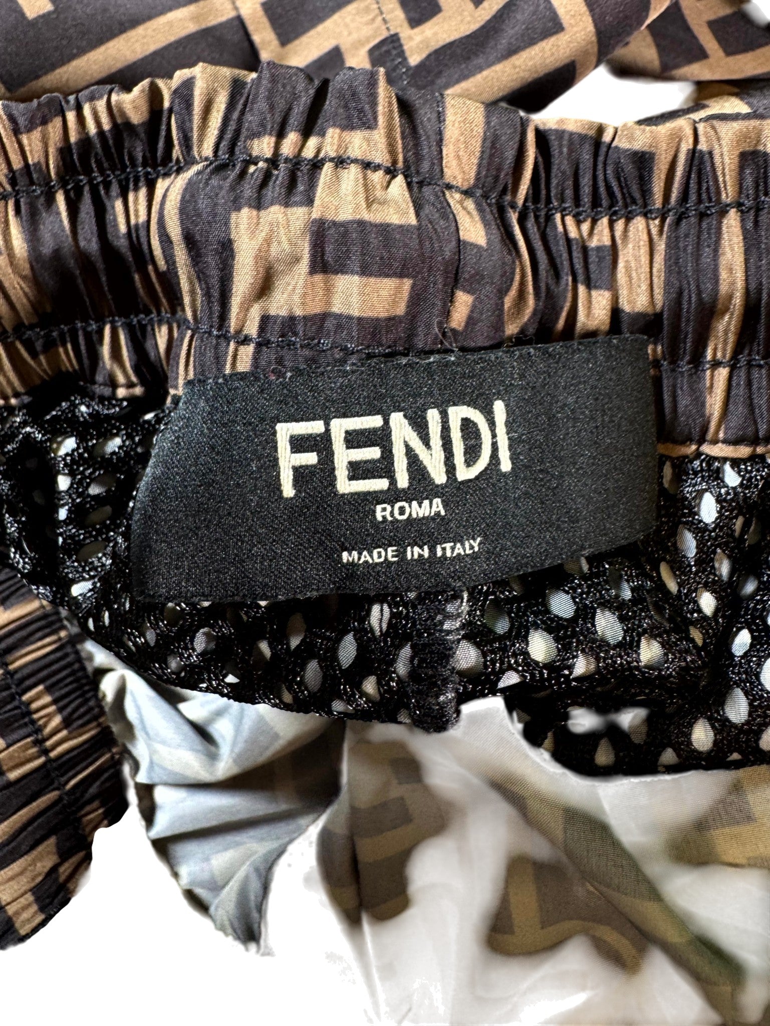 Fendi  FF Monogram Brown Track Pants