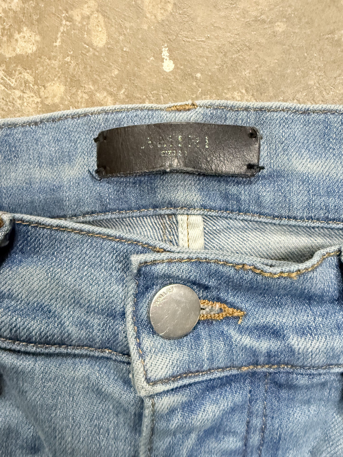 Amiri Plain Thrasher Light Wash (Repaired) Used 30