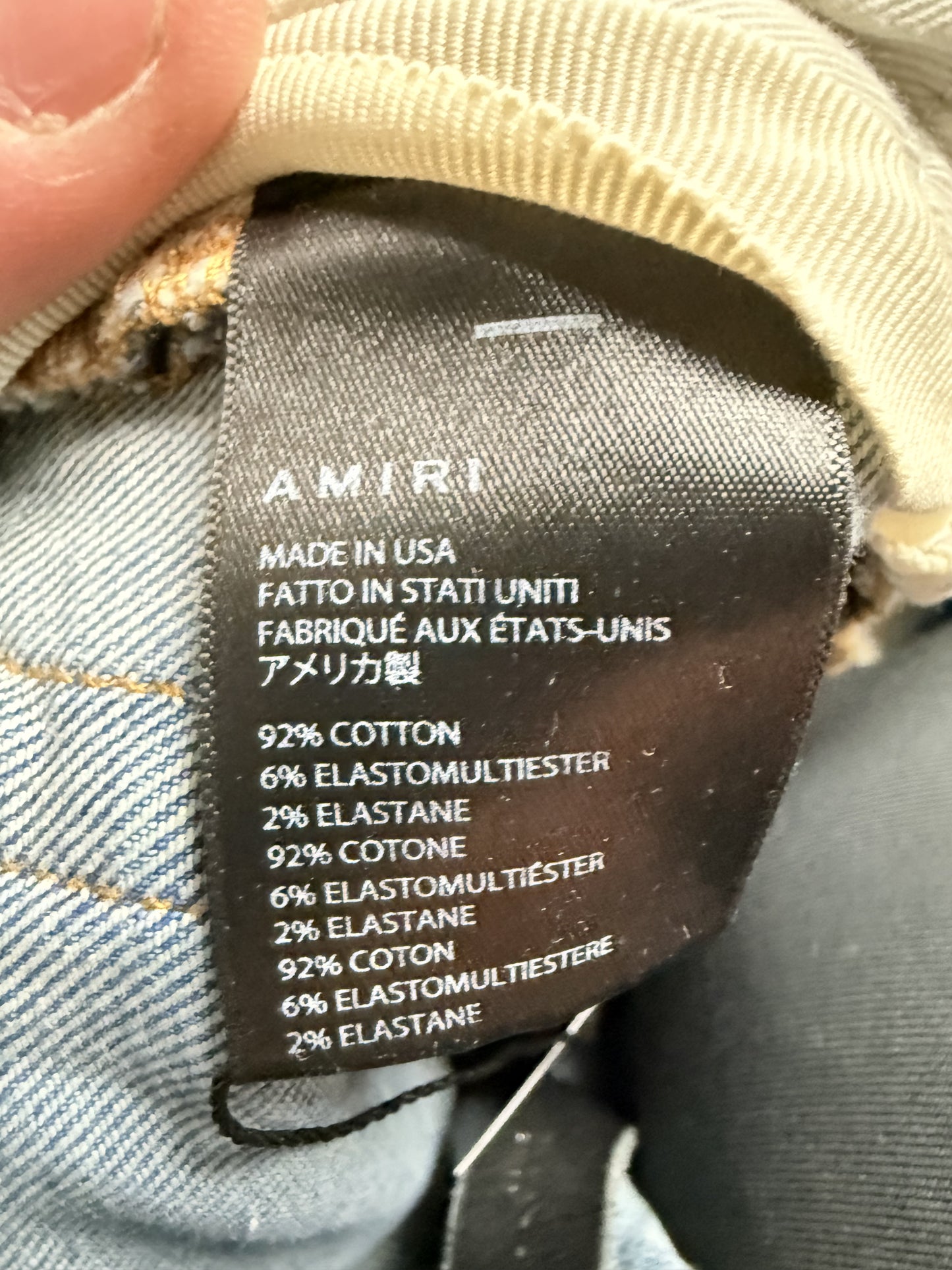 Amiri Plain Thrasher Light Wash (Repaired) Used 30