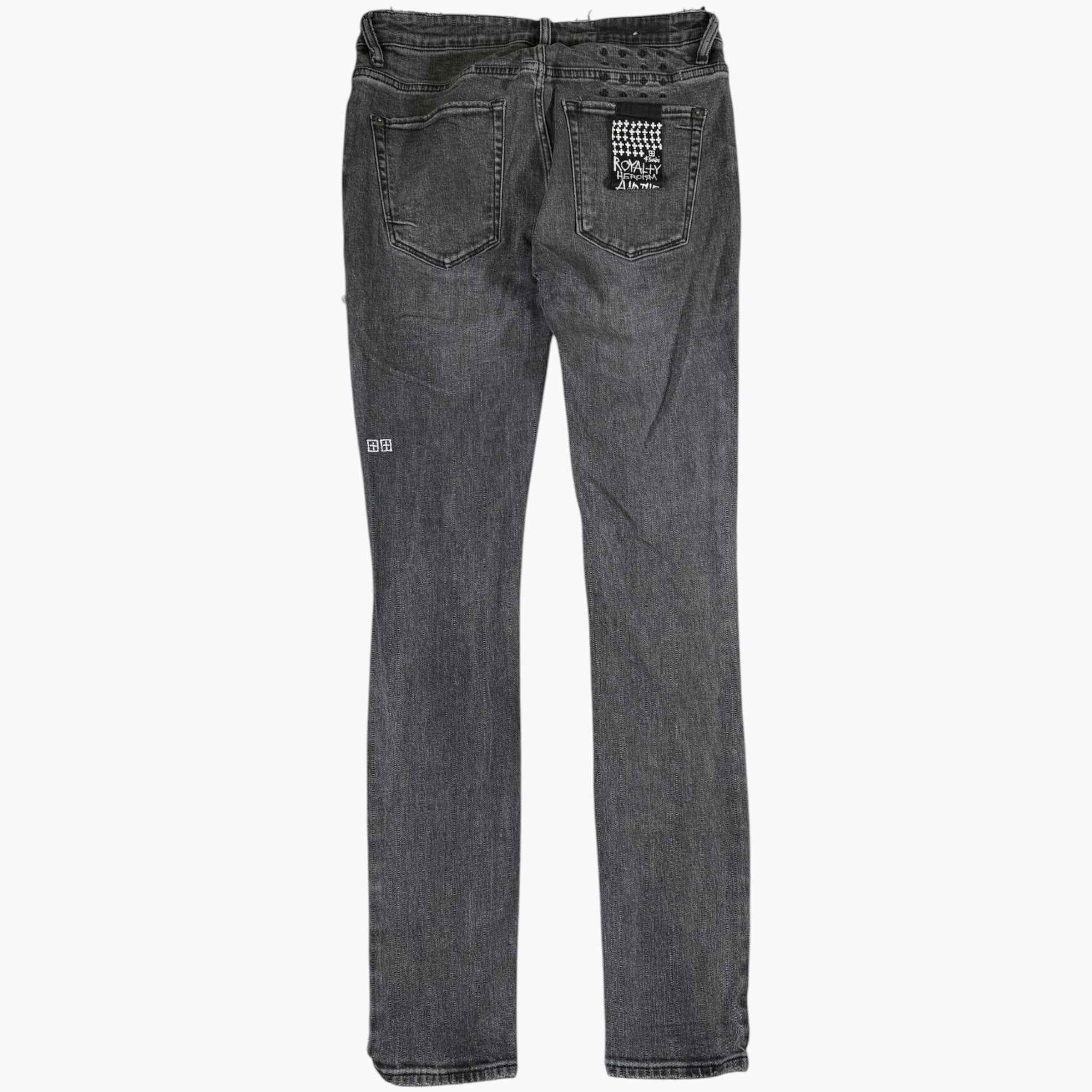 Purple Brand Paint Splatter Black Jeans