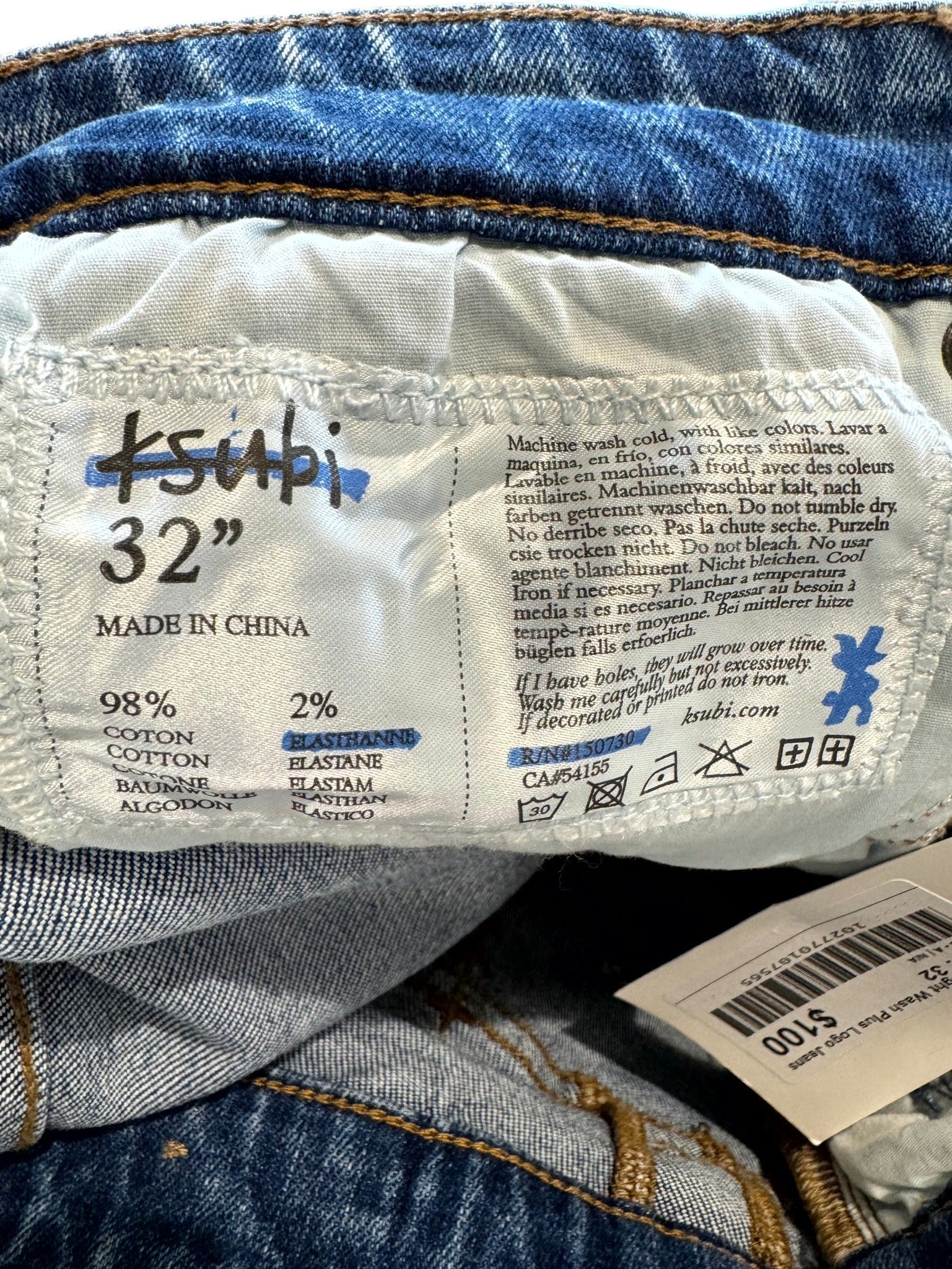 Ksubi Plus Logo Light Wash Jeans