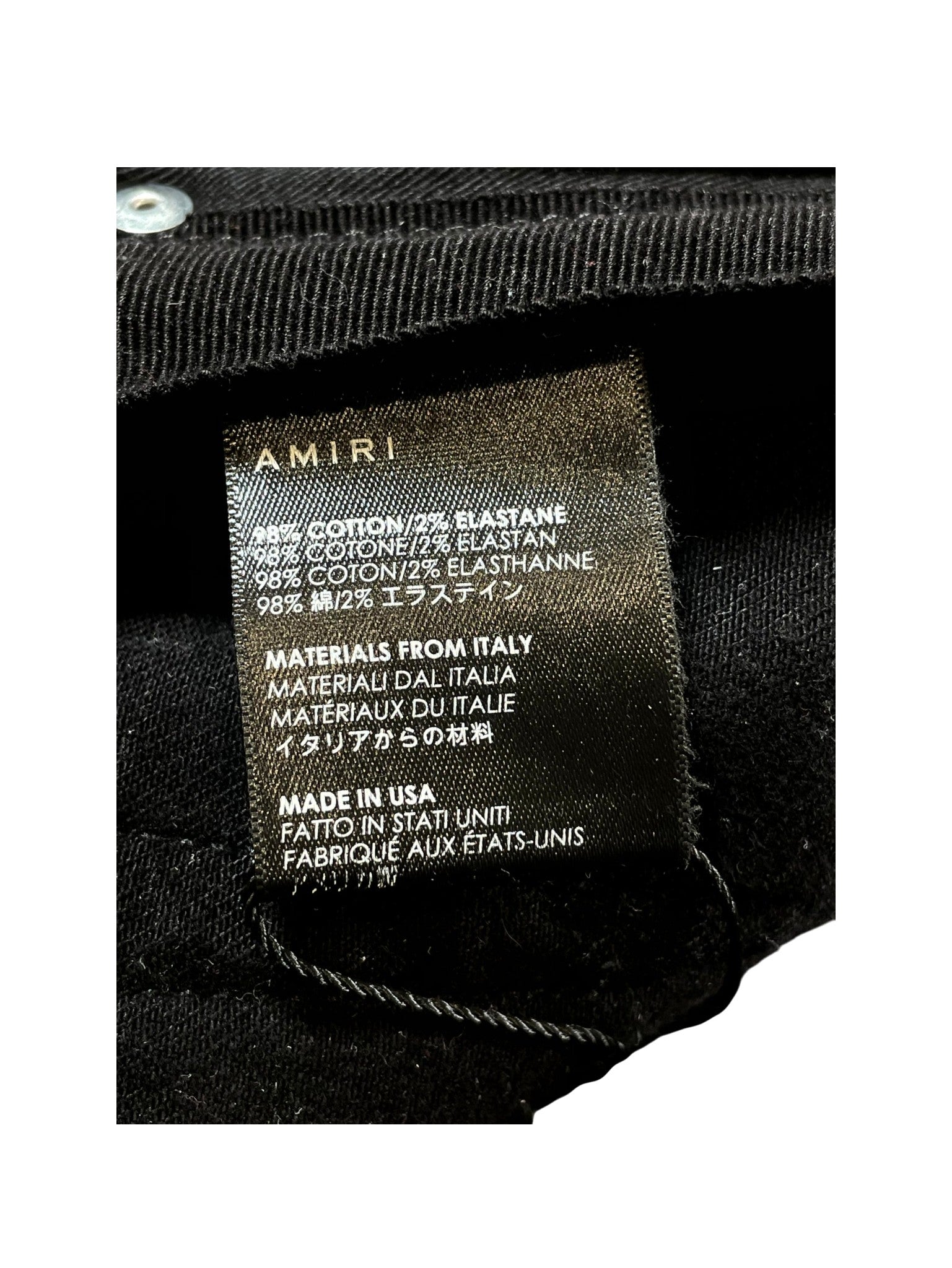 Amiri Glitter Stripe Black & Gold Jeans