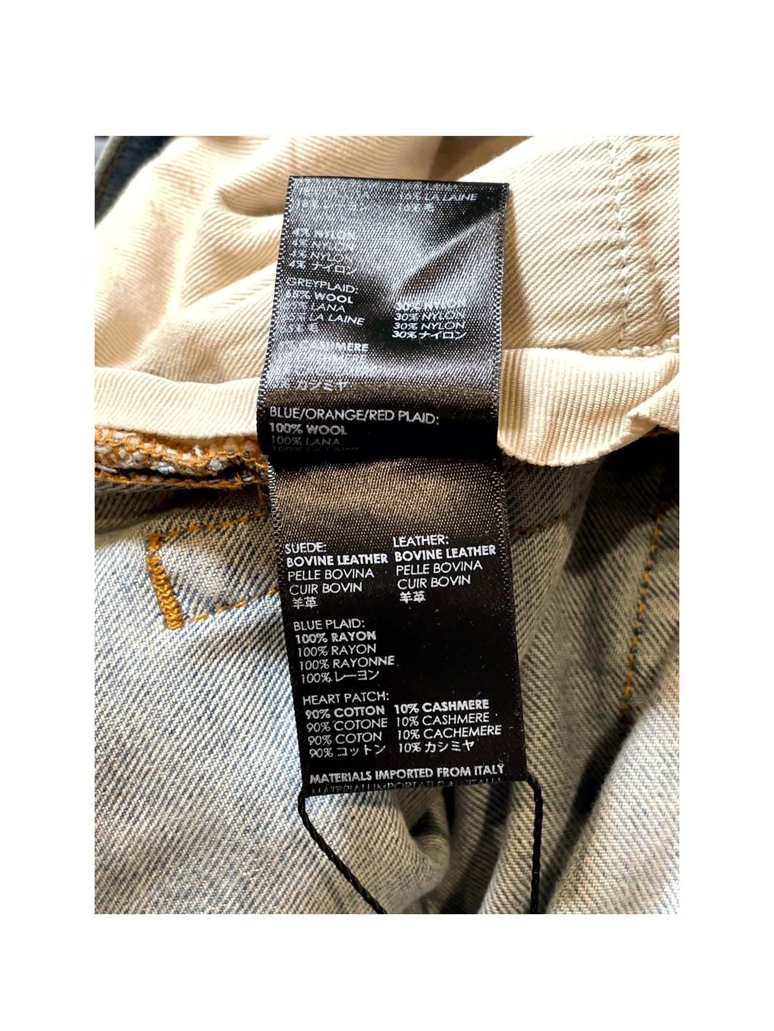 Amiri Lumberjack Patchwork Light Wash Jeans