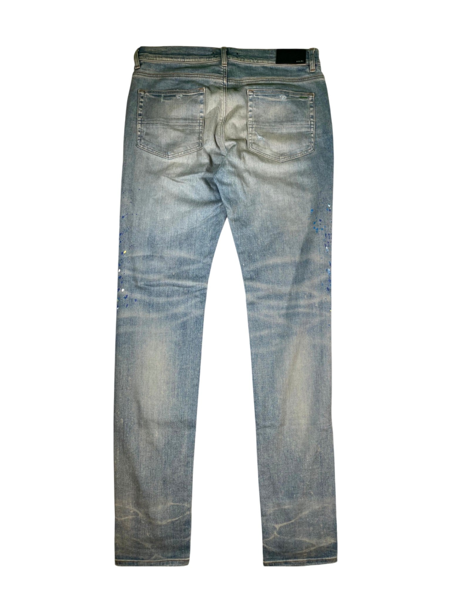 Amiri Crystal Splatter Light Wash Jeans
