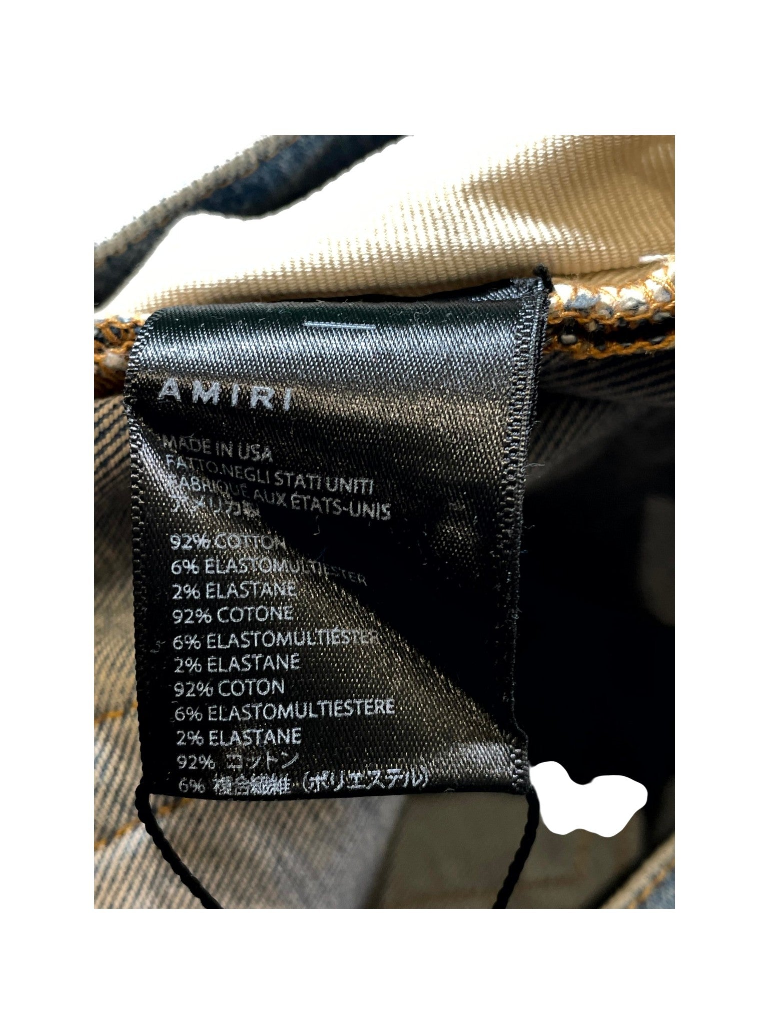 Amiri Crystal Splatter Light Wash Jeans