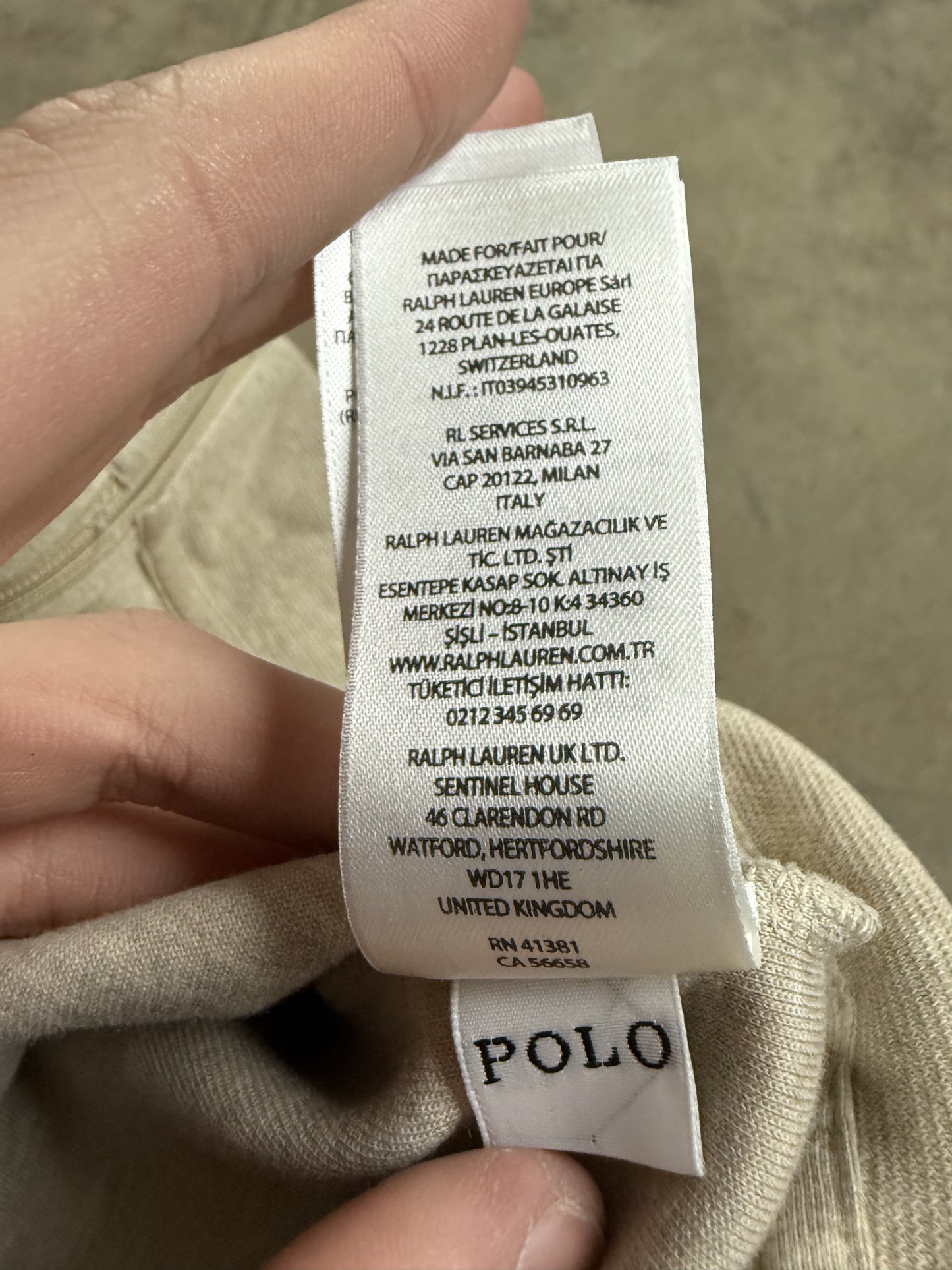 Polo Zip Up Tan White New Medium With Tags