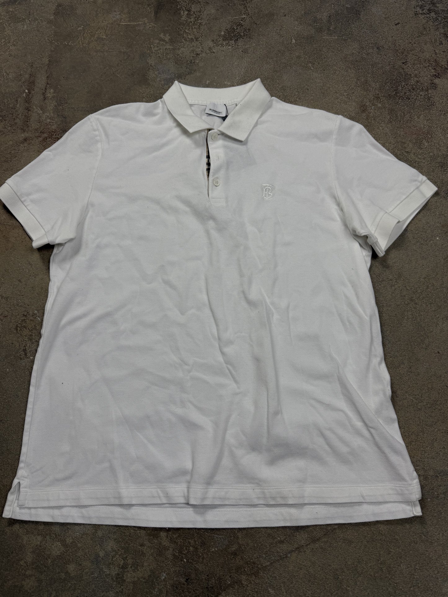 Burberry Polo White Used XXL