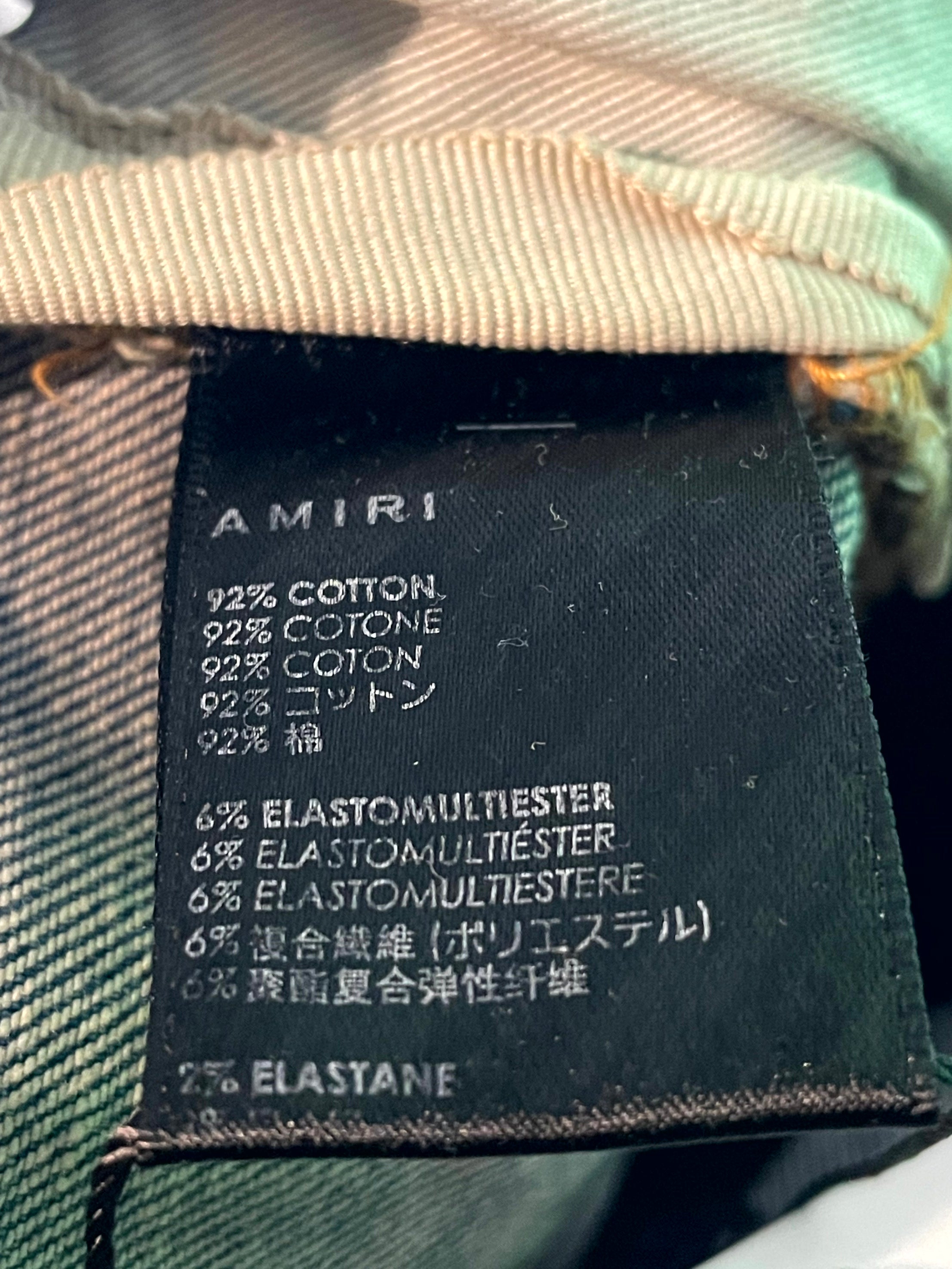 Amiri Paisley Thrasher Patch Light Wash & Orange Jeans