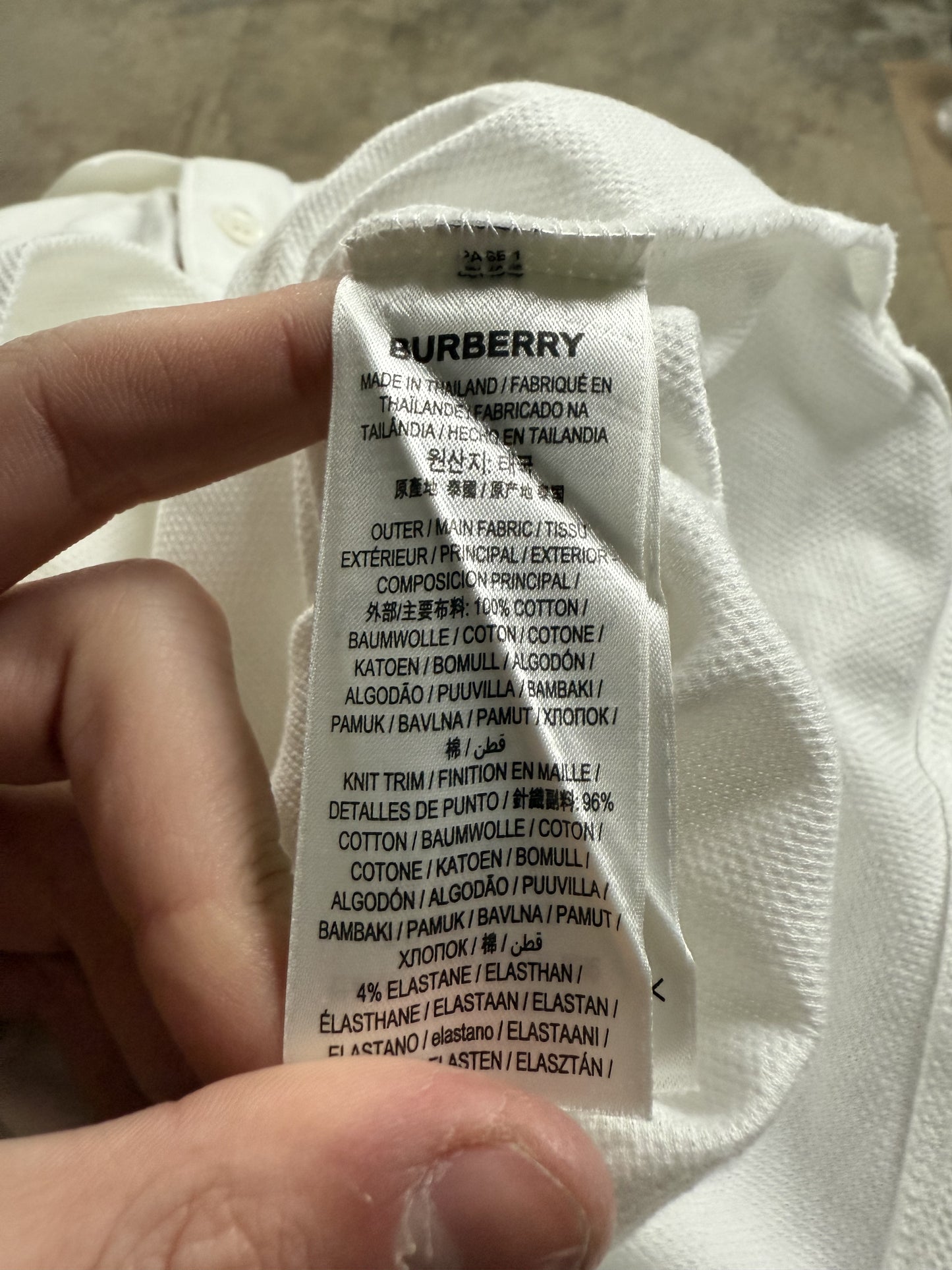 Burberry Polo White Used XXL